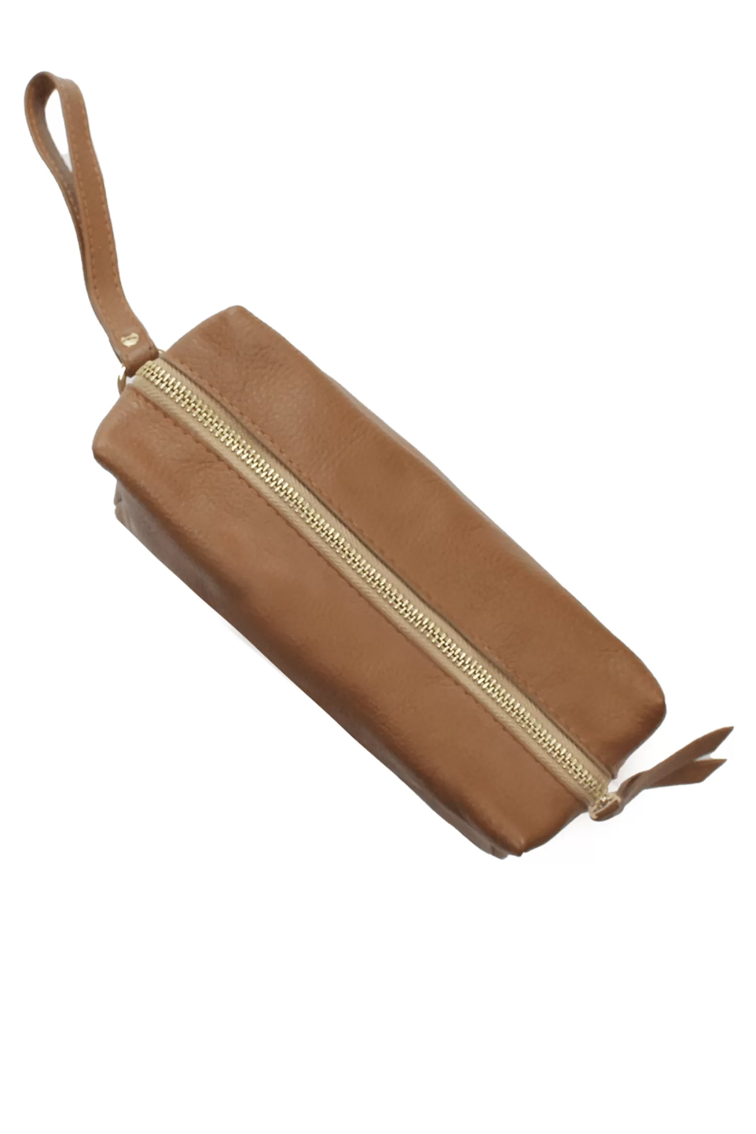 Carolina Travel Accessories | Travel Accessories*Abby Make Up Bag Tan Soft Leather