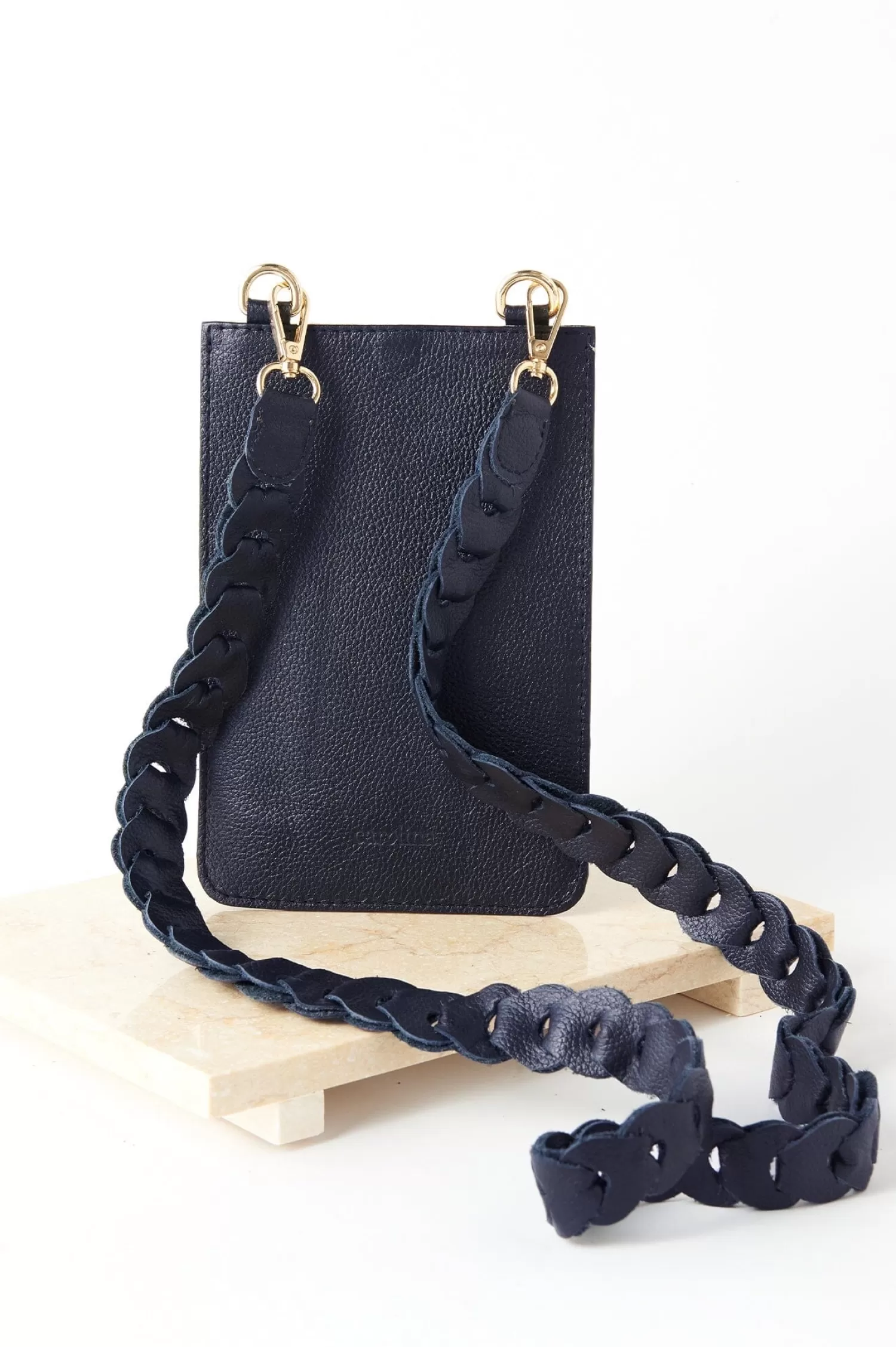 Carolina Mobile Phone Straps & Holders | Cross Body*Adelina Mobile Phone Holder Navy Soft Leather