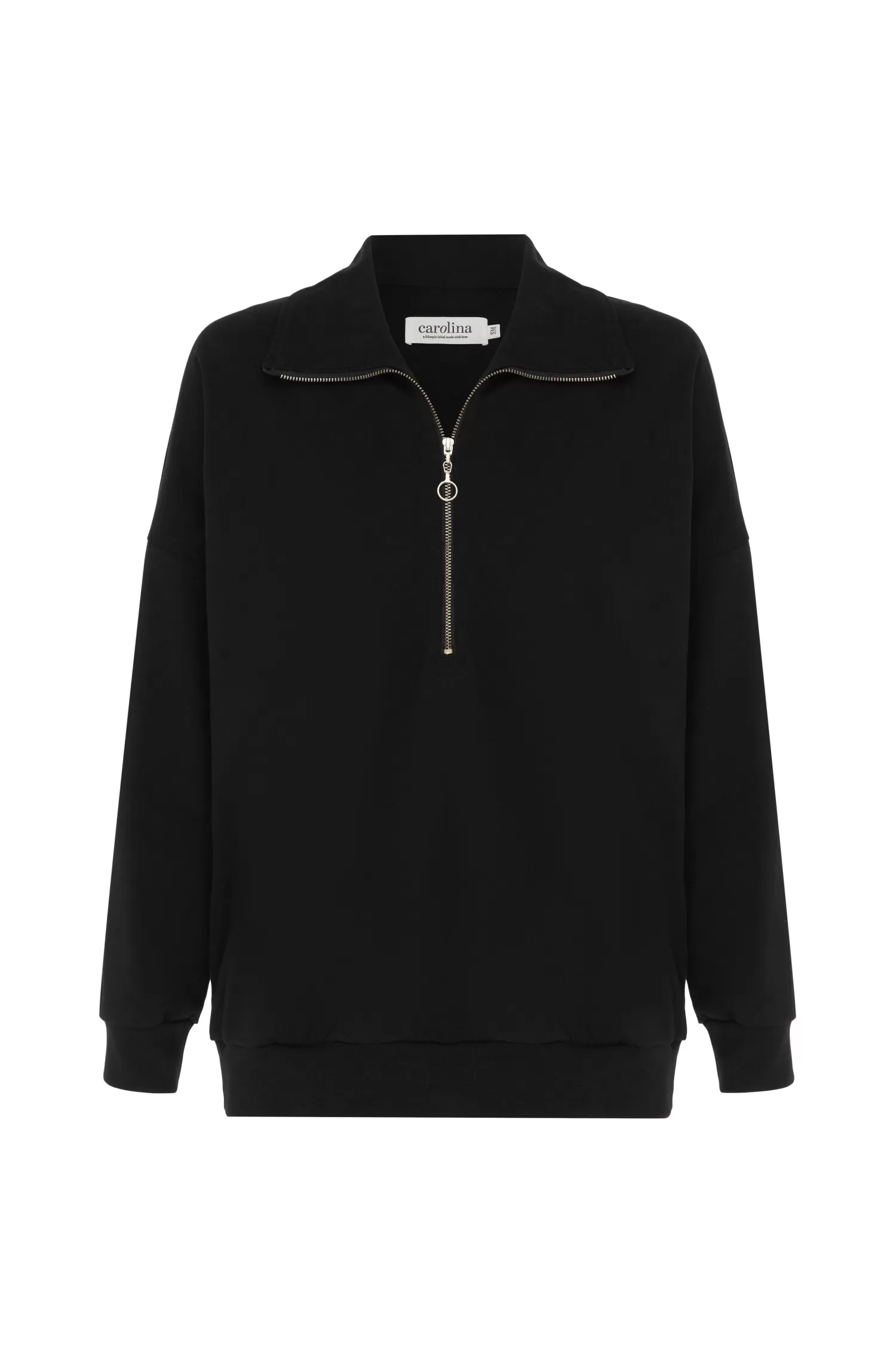 Carolina Knitwear*Amara Half Zip Jumper Black