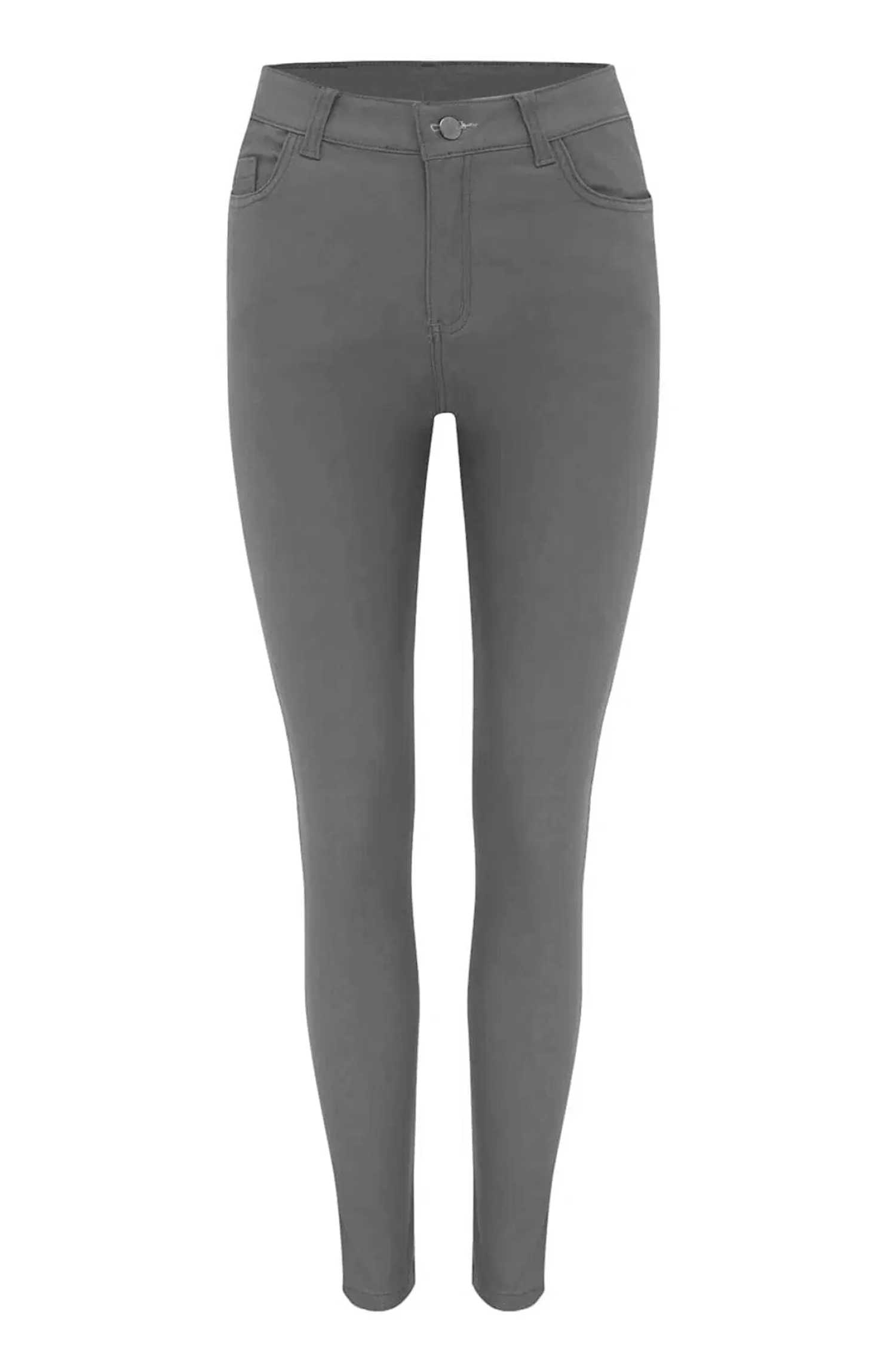 Carolina Jeans*Amber Coated Skinny Jeans Grey