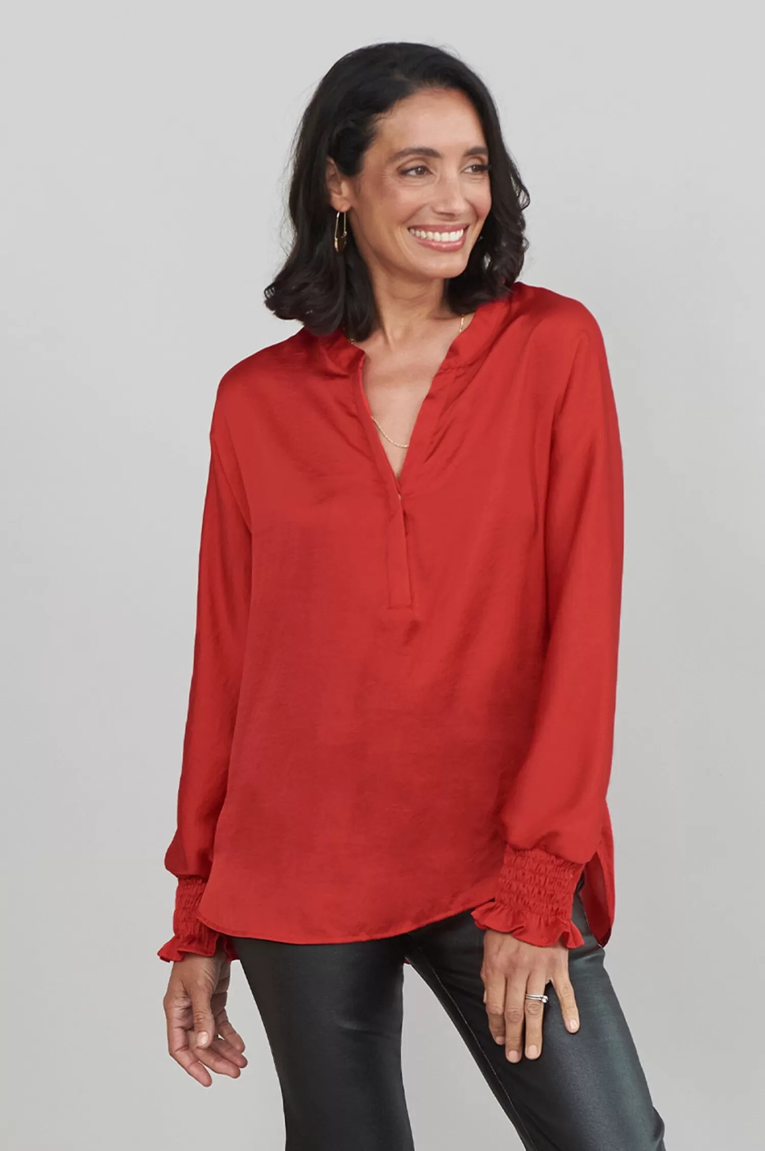 Carolina Long Sleeve*Angelina Long Sleeve Top Red