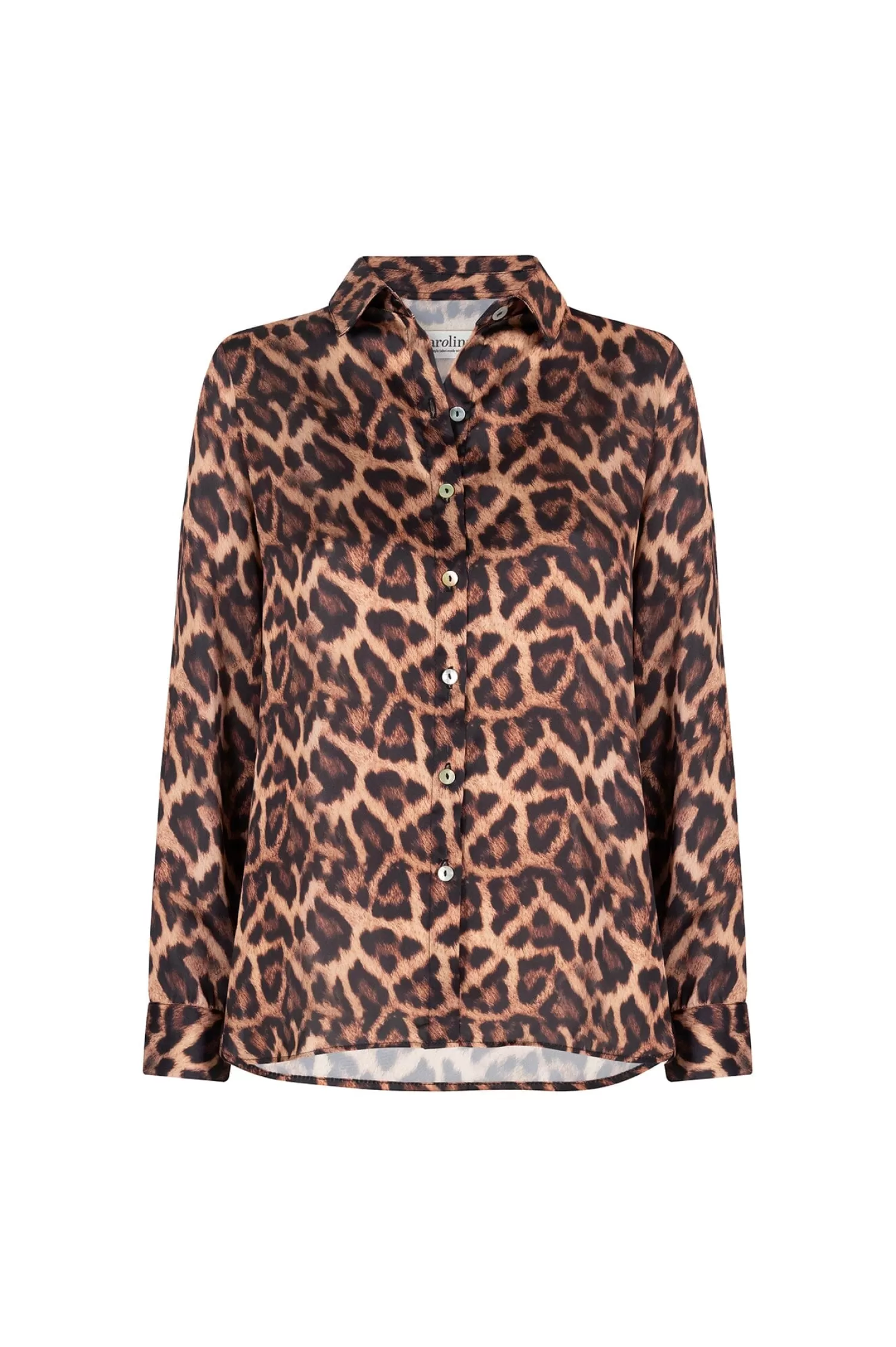 Carolina Long Sleeve*Anika Animal Print Long Sleeve Collared Shirt