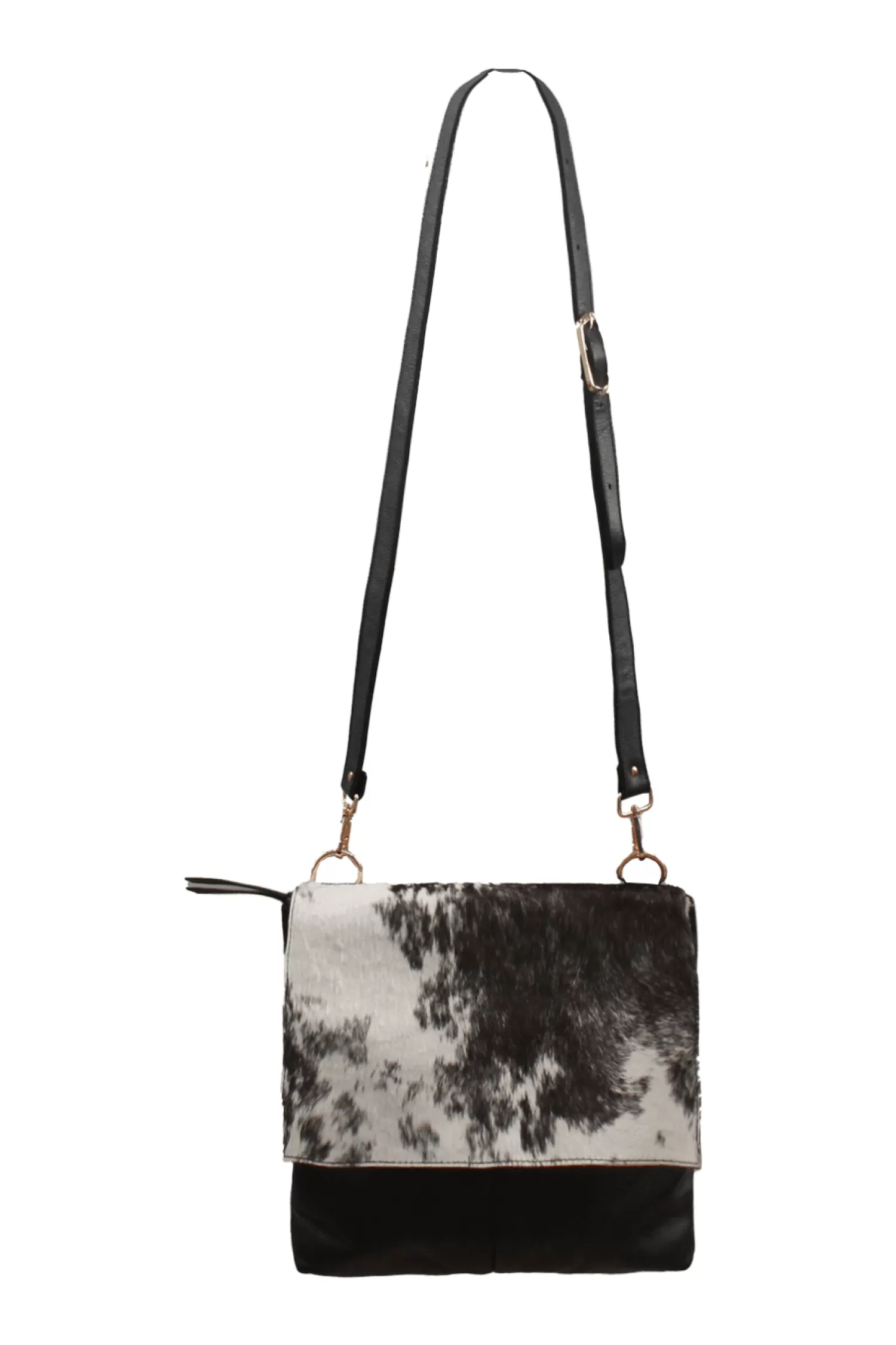 Carolina Cross Body | Handbags*Barcelona Leather Handbag Black and White Cowhide