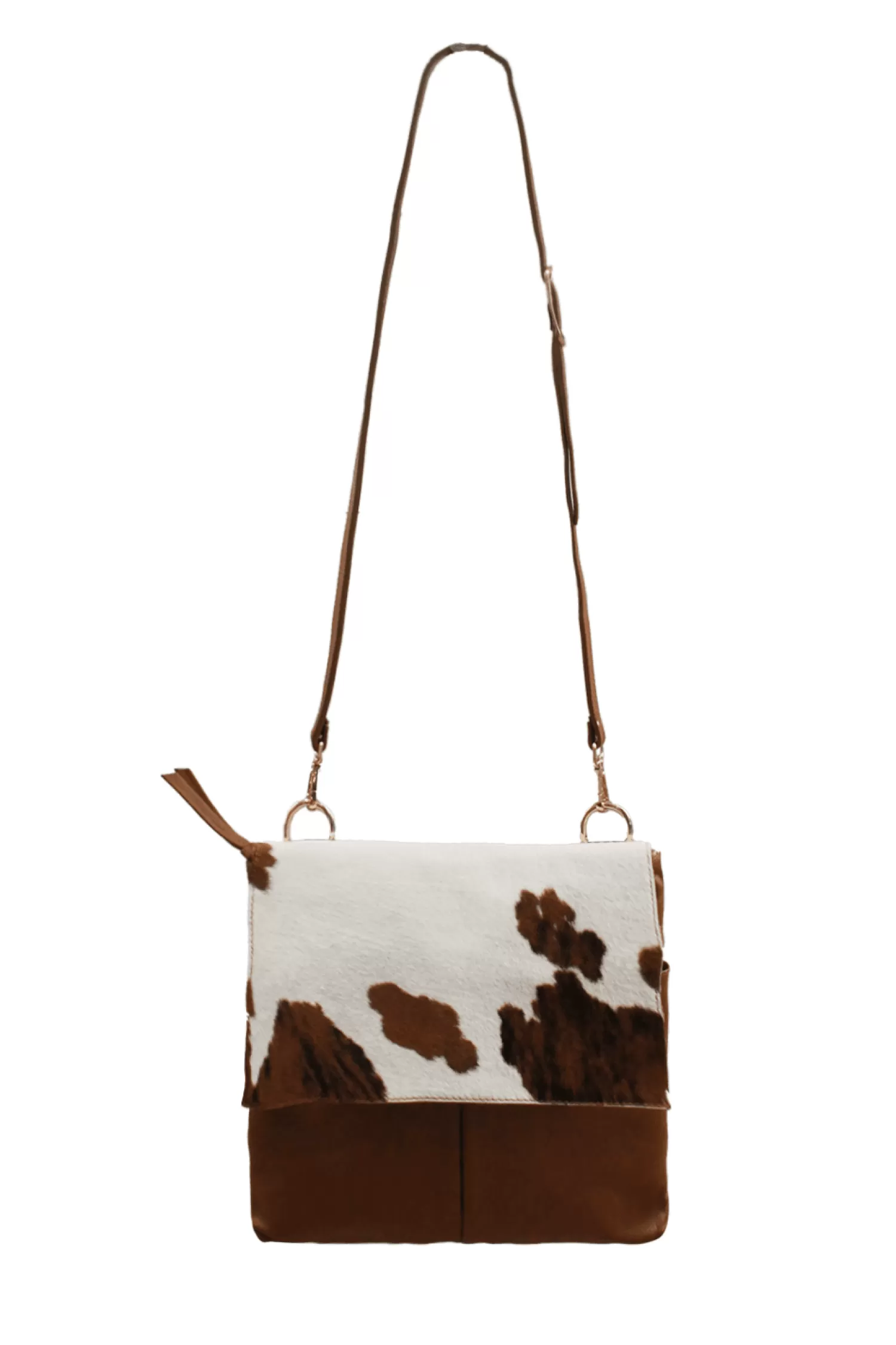 Carolina Cross Body | Handbags*Barcelona Leather Handbag Tan and White Cowhide