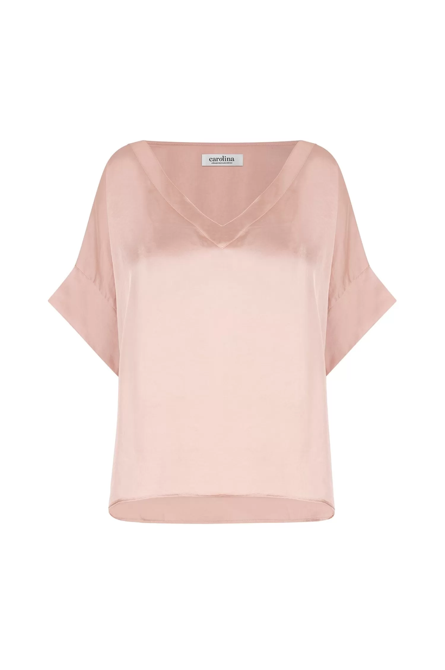 Carolina Bianca Tops | Short Sleeve*Bianca Short Sleeve Top Champagne with V Neck