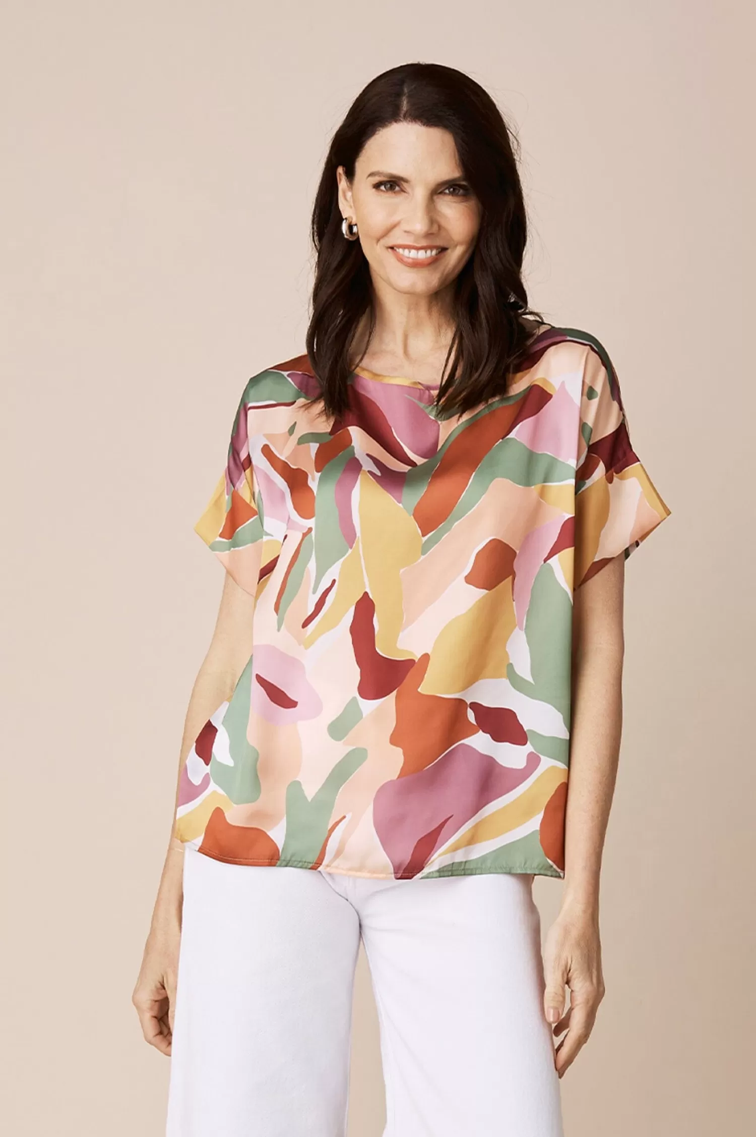 Carolina Bianca Tops | Short Sleeve*Bianca Short Sleeve Top Delia Print