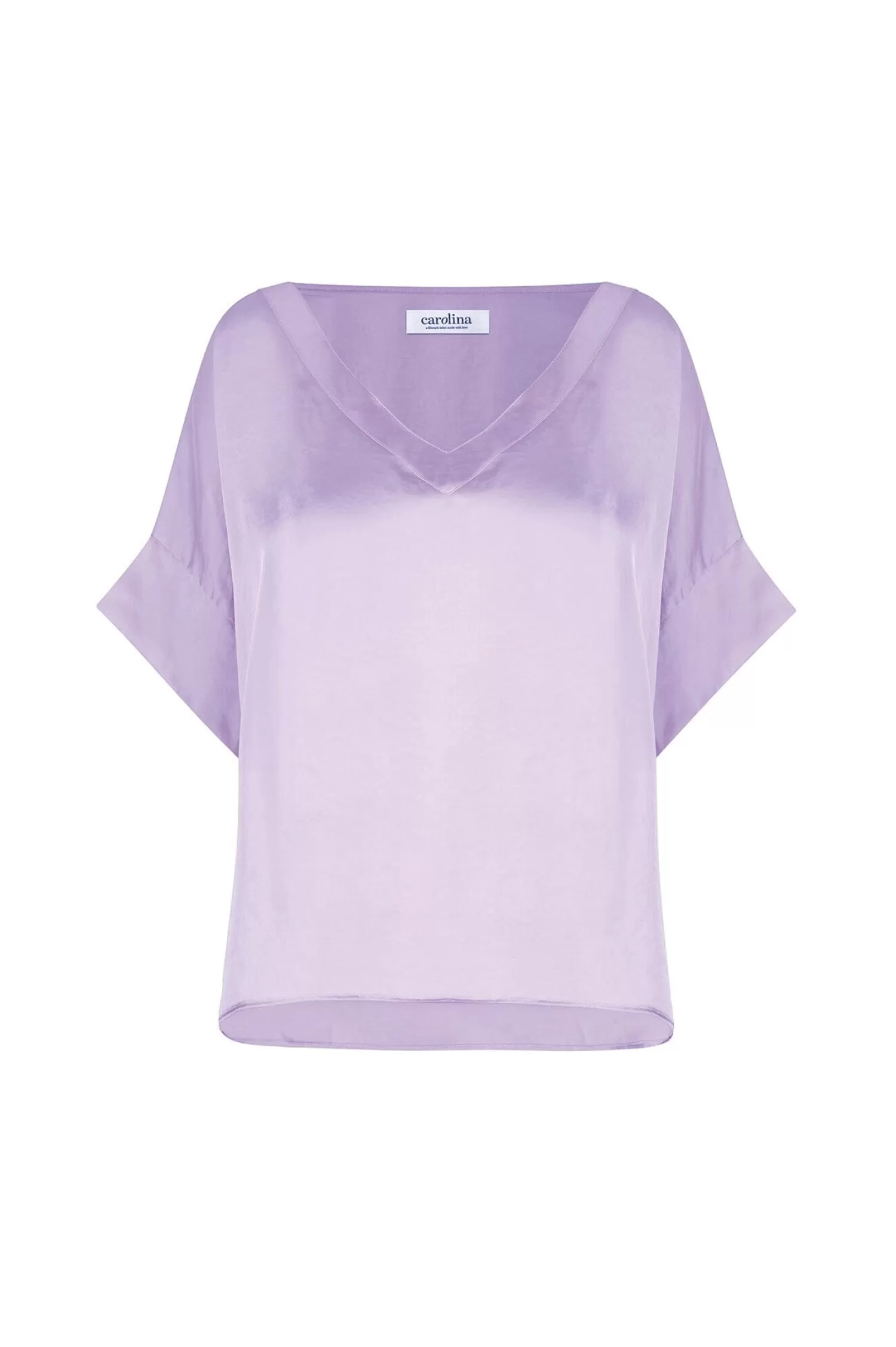 Carolina Bianca Tops | Short Sleeve*Bianca Short Sleeve Top Lavender with V Neck