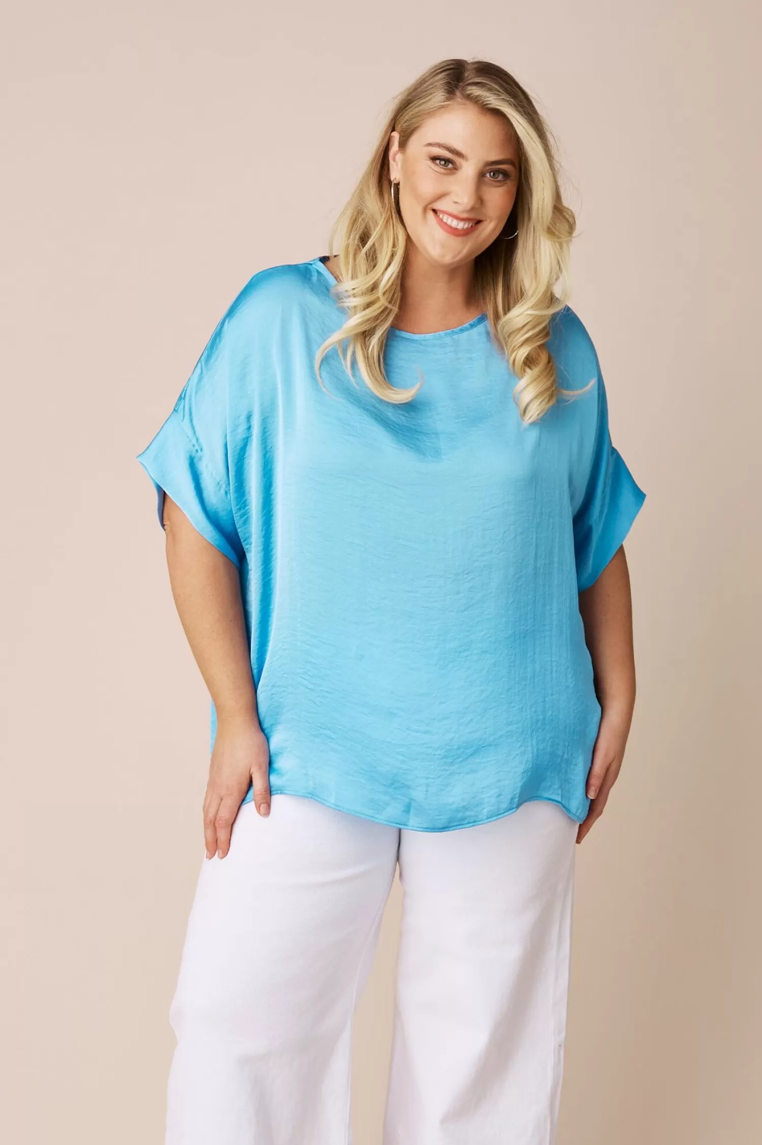 Carolina Bianca Tops | Short Sleeve*Bianca Short Sleeve Top Ocean Blue