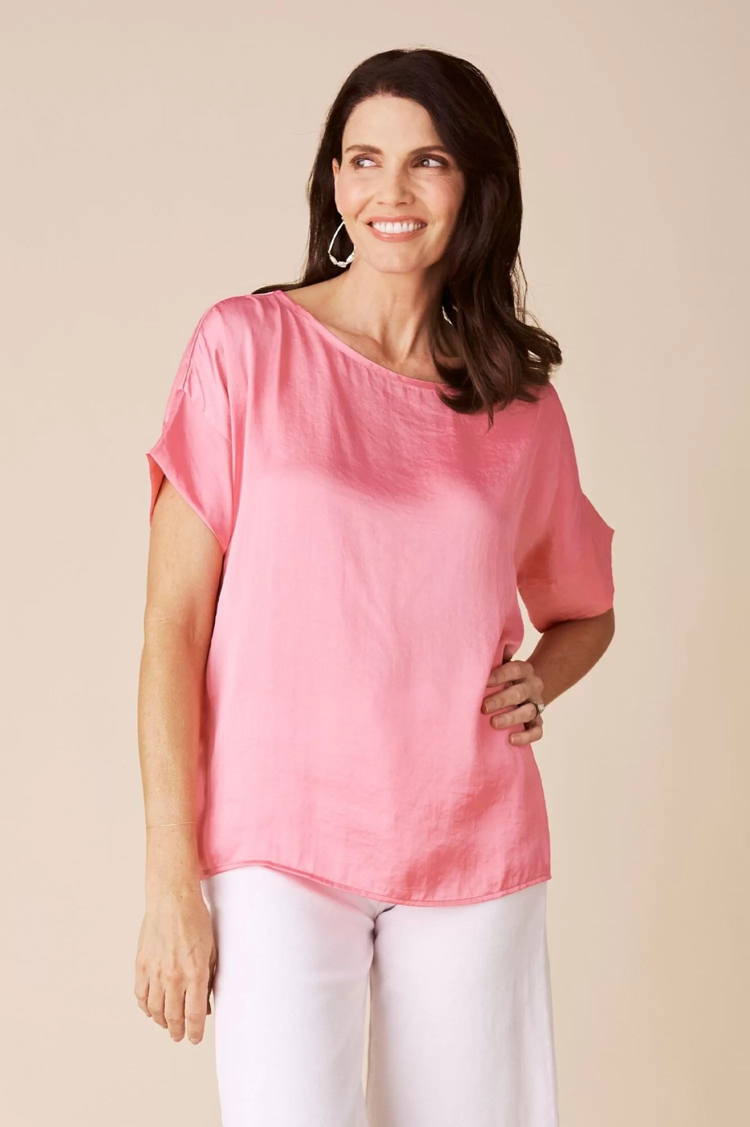 Carolina Bianca Tops | Short Sleeve*Bianca Short Sleeve Top Pink