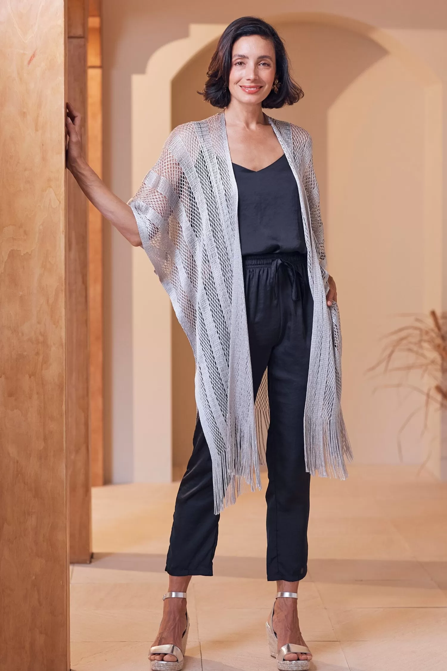 Carolina Capes & Kaftans*Bree Cape Silver