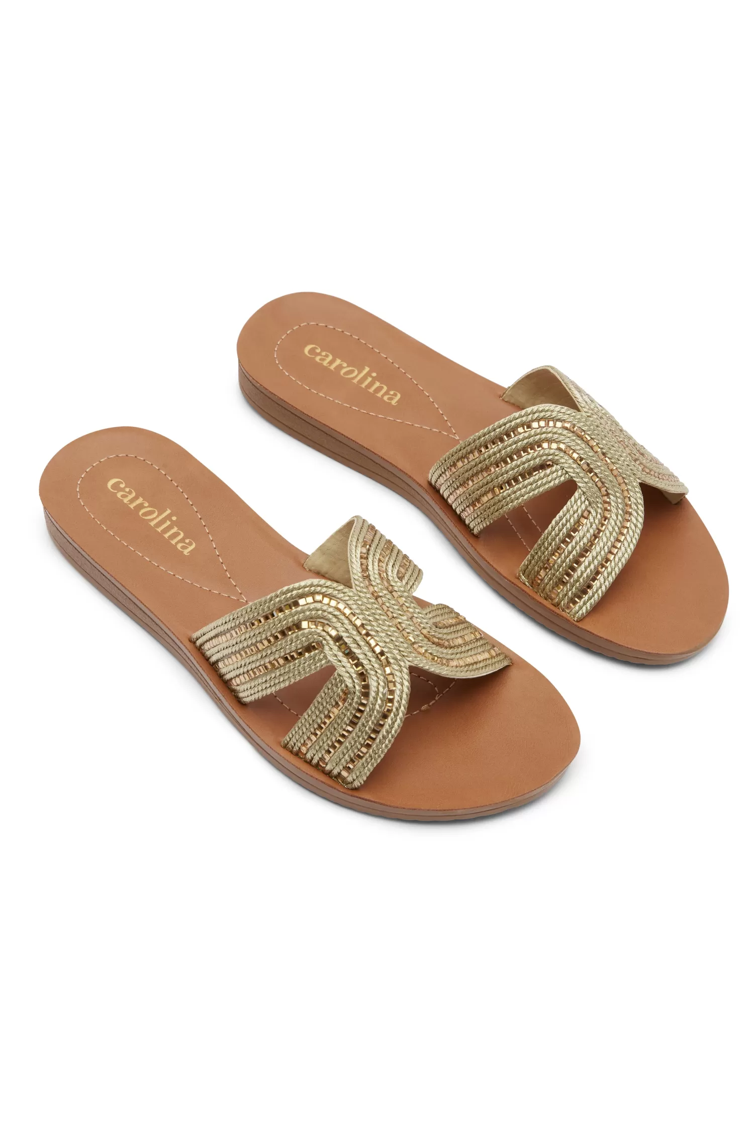 Carolina Slides And Sandles*Brianna Slides Gold