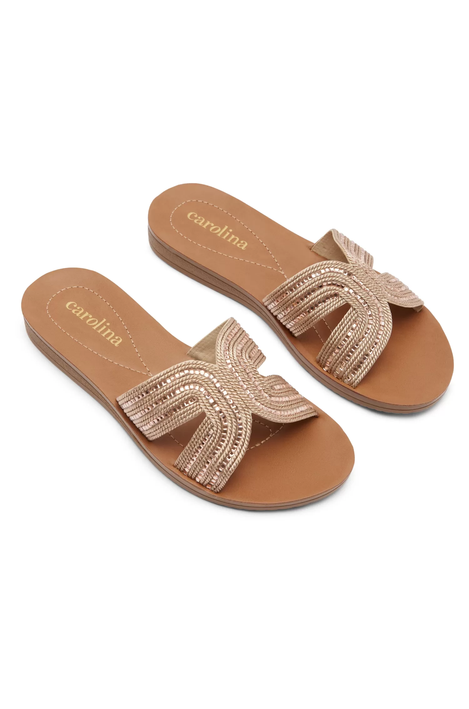 Carolina Slides And Sandles*Brianna Slides Rose Gold