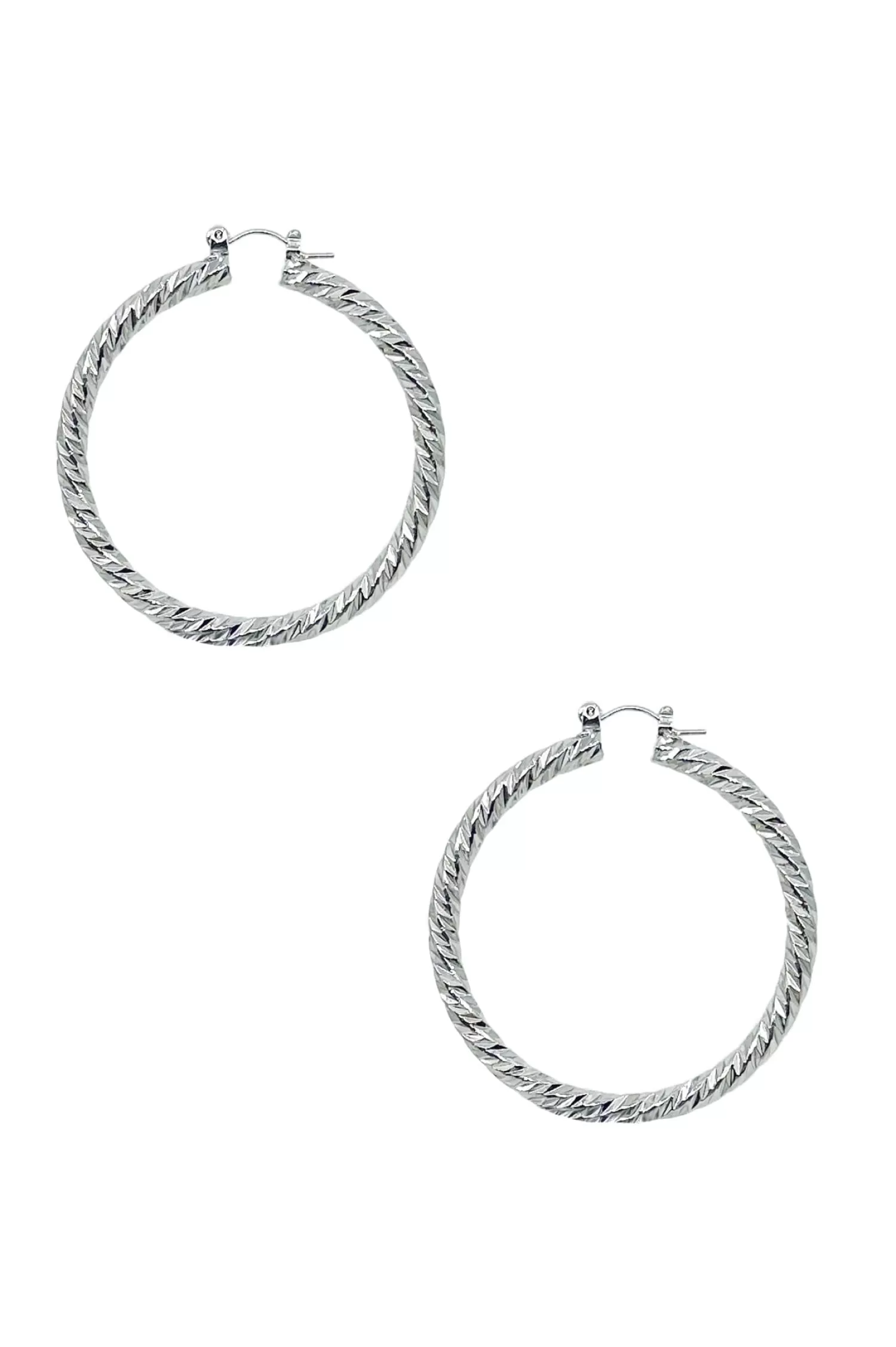 Carolina Earrings*Brittany Hoop Earrings Silver