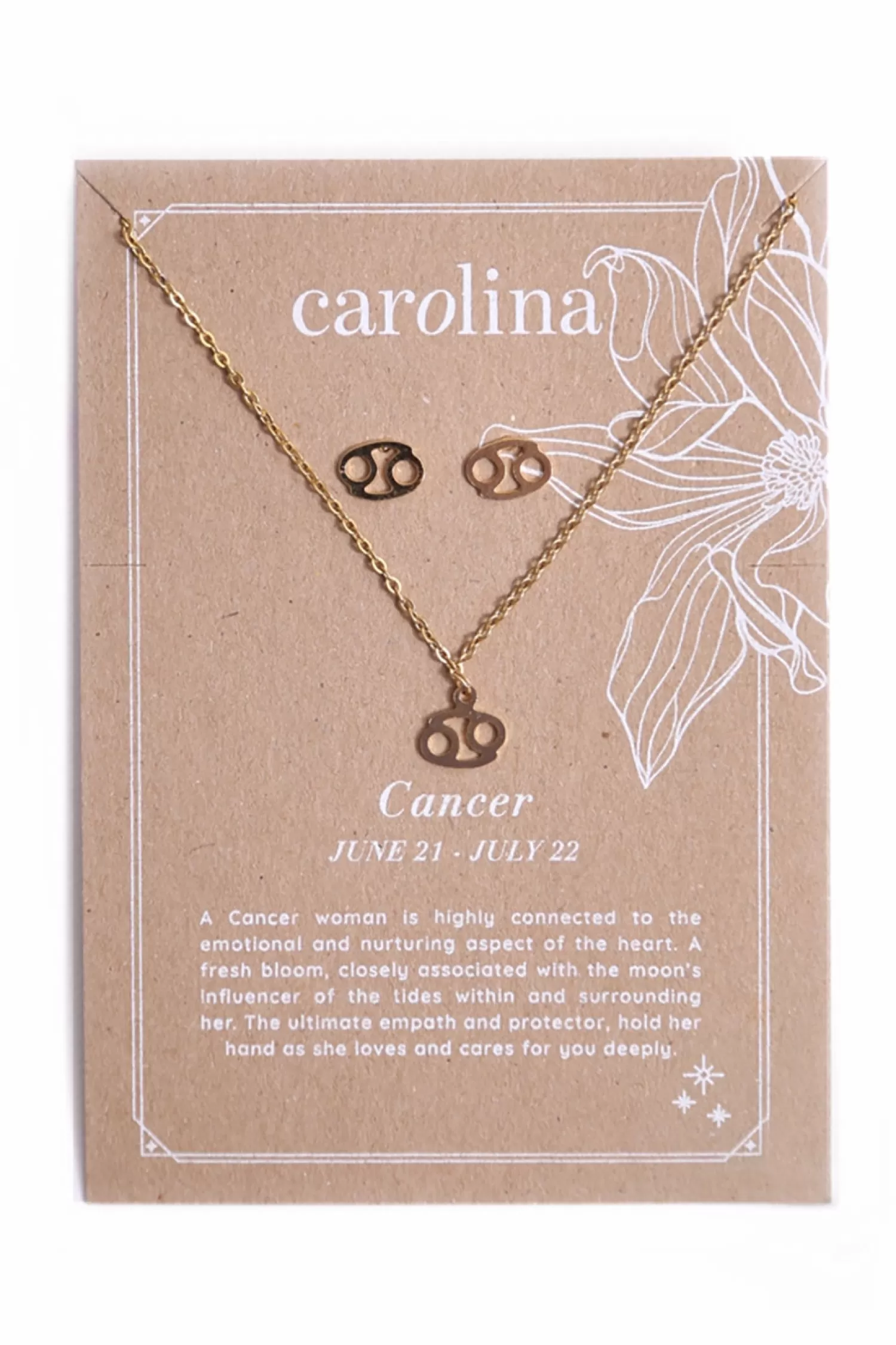 Carolina Necklaces*Cancer Zodiac Necklace & Earring Set