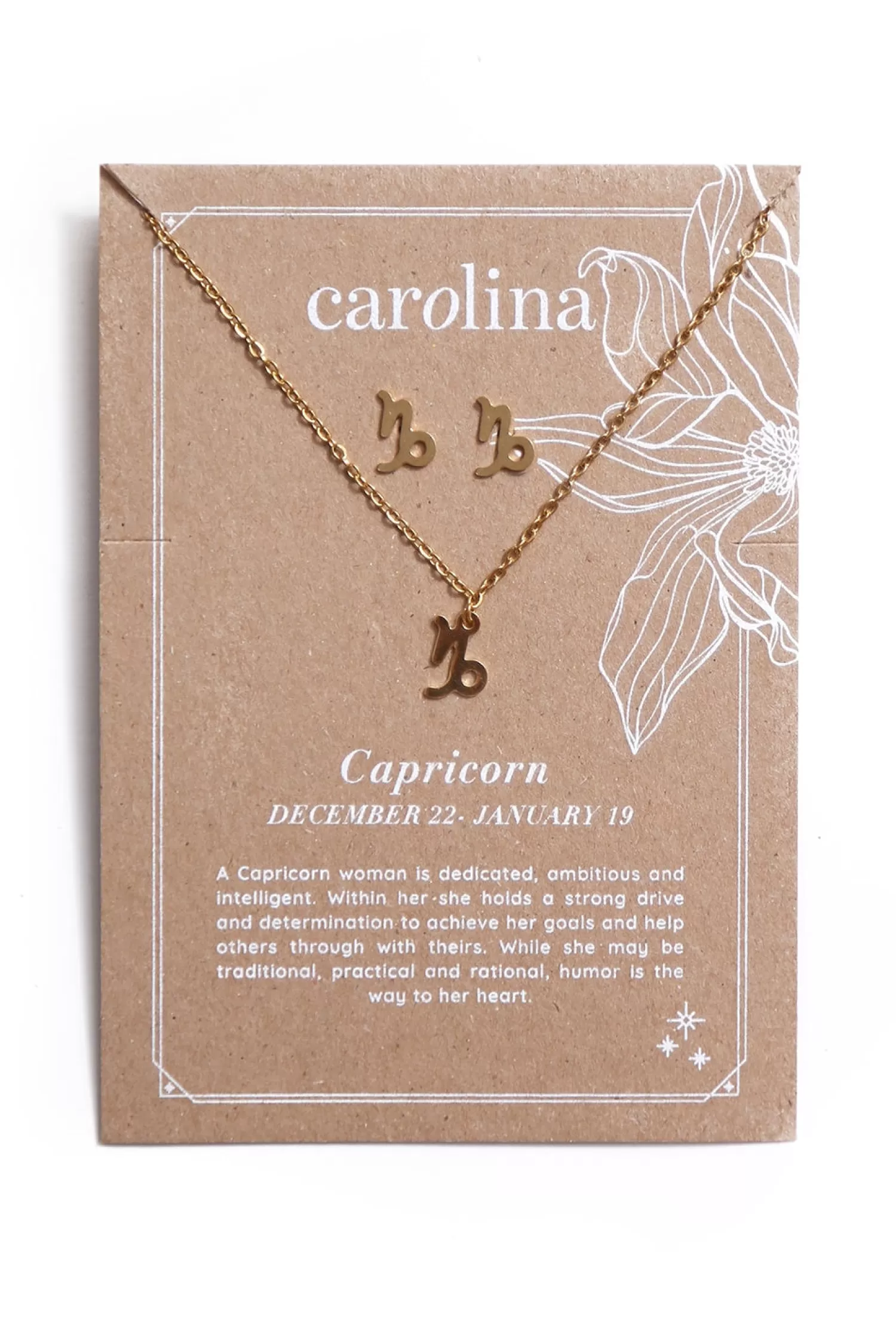 Carolina Necklaces*Capricorn Zodiac Necklace & Earring Set