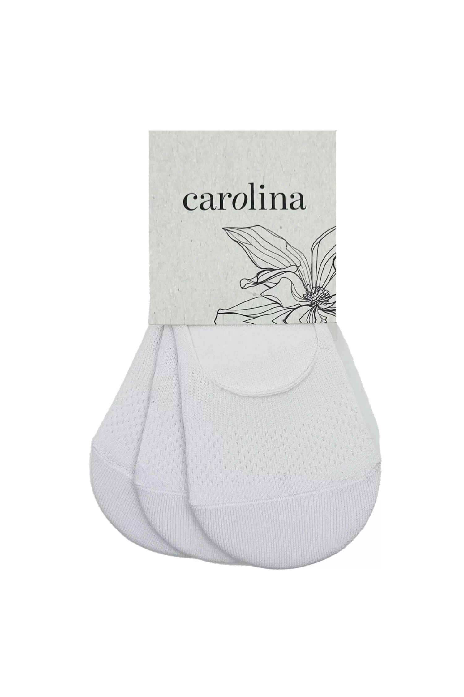 Carolina Travel Accessories*No Show Socks Set of 3 White