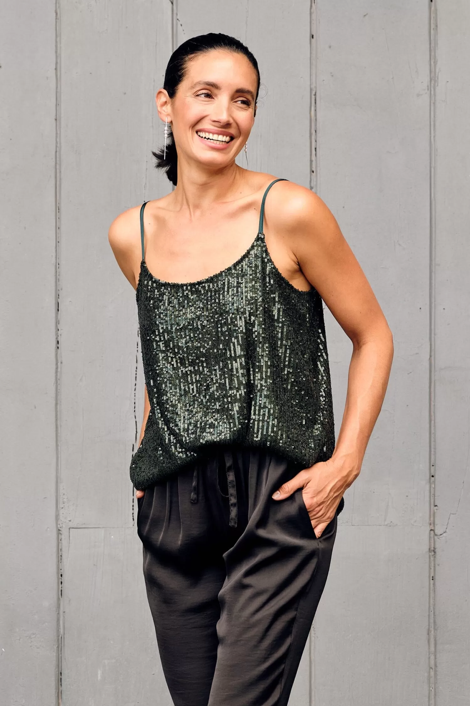 Carolina Ana Camisole Tops | Short Sleeve*Christie Ana Sleeveless Top Forest Green