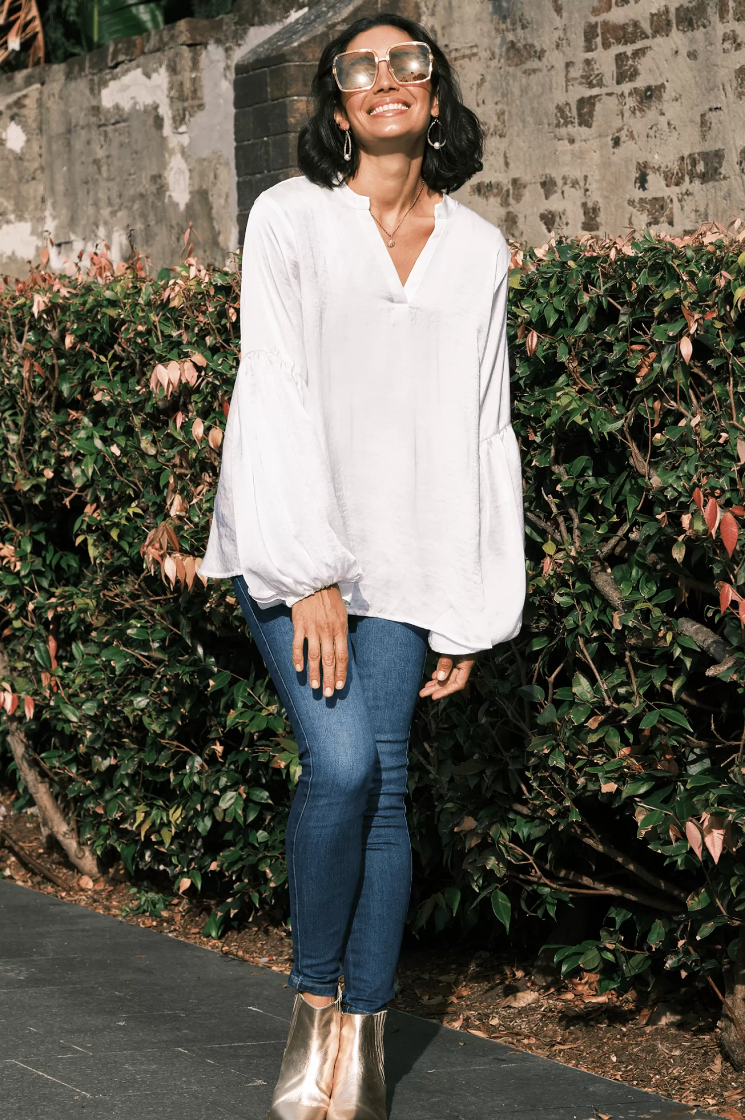 Carolina Long Sleeve*Comino Long Sleeve Top White