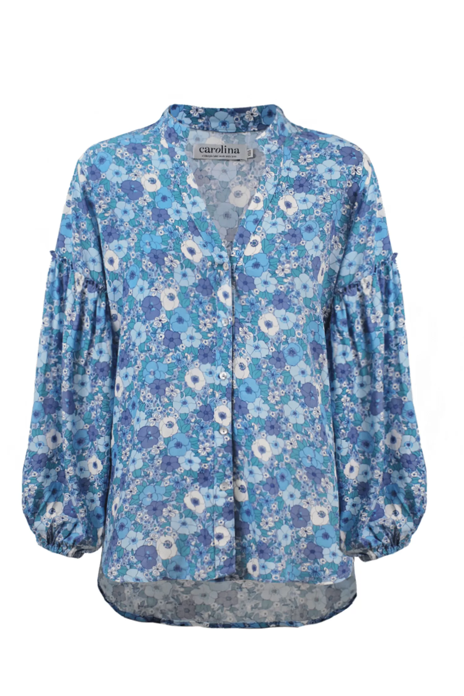 Carolina Long Sleeve*Dana Floral Long Sleeve Top Blue