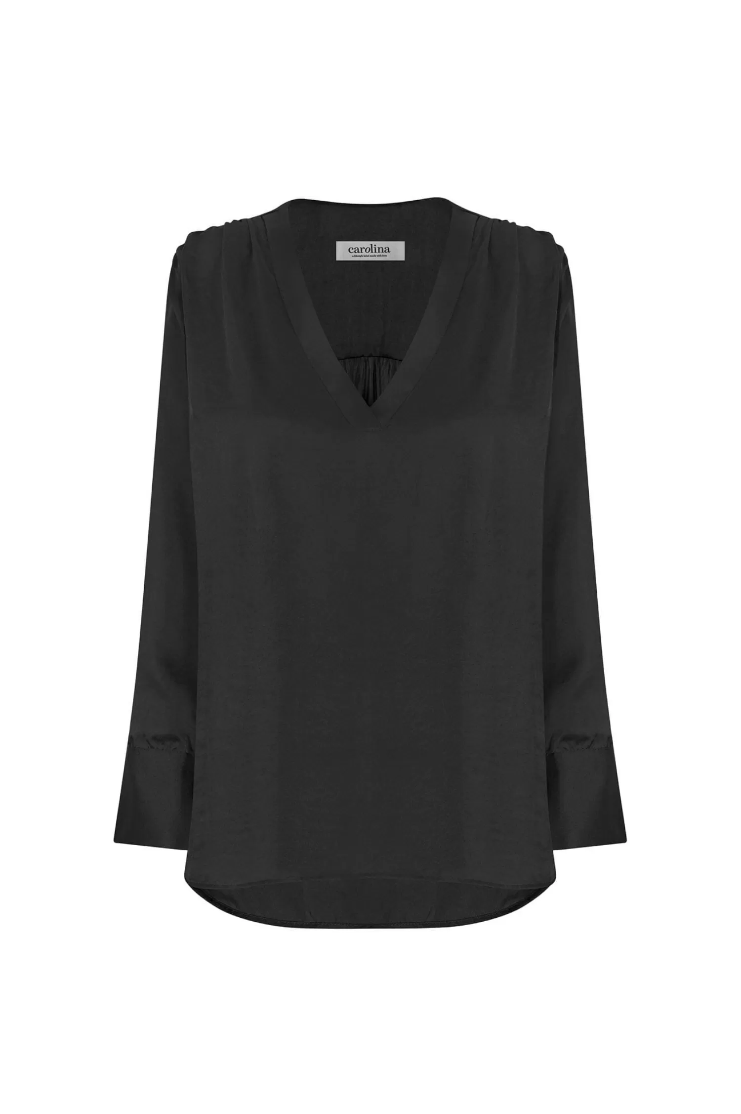 Carolina Long Sleeve*Daniella V-Neck Long Sleeve Top Black