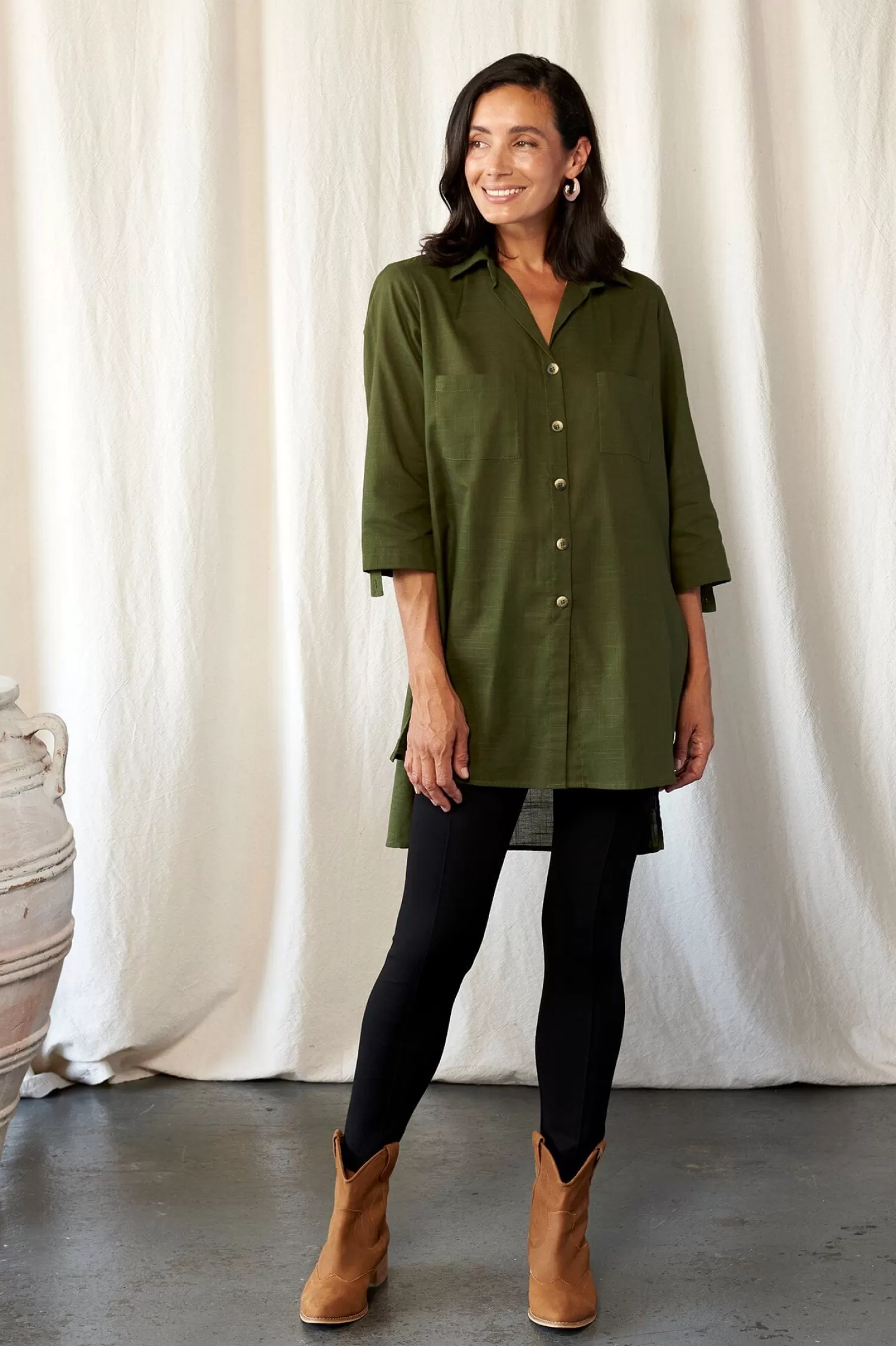 Carolina Long Sleeve | Short Sleeve*Denver Dress Shirt Olive