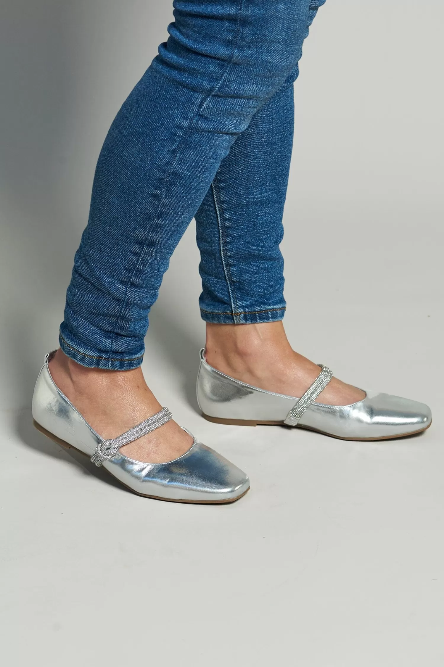 Carolina Flats & Loafers*Elara Ballet Flats Silver