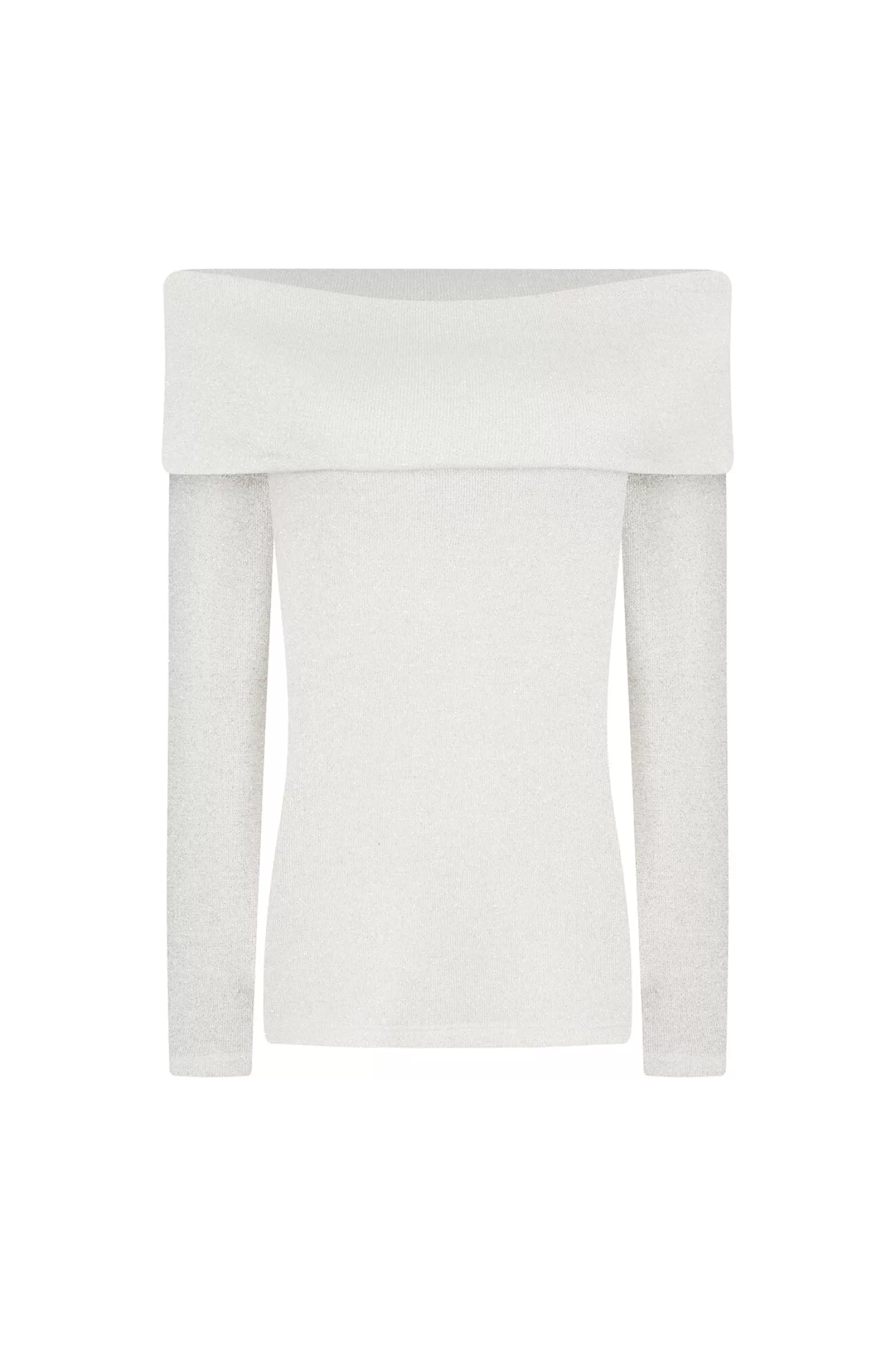 Carolina Knitwear*Emilia Off Shoulder Knit Ivory