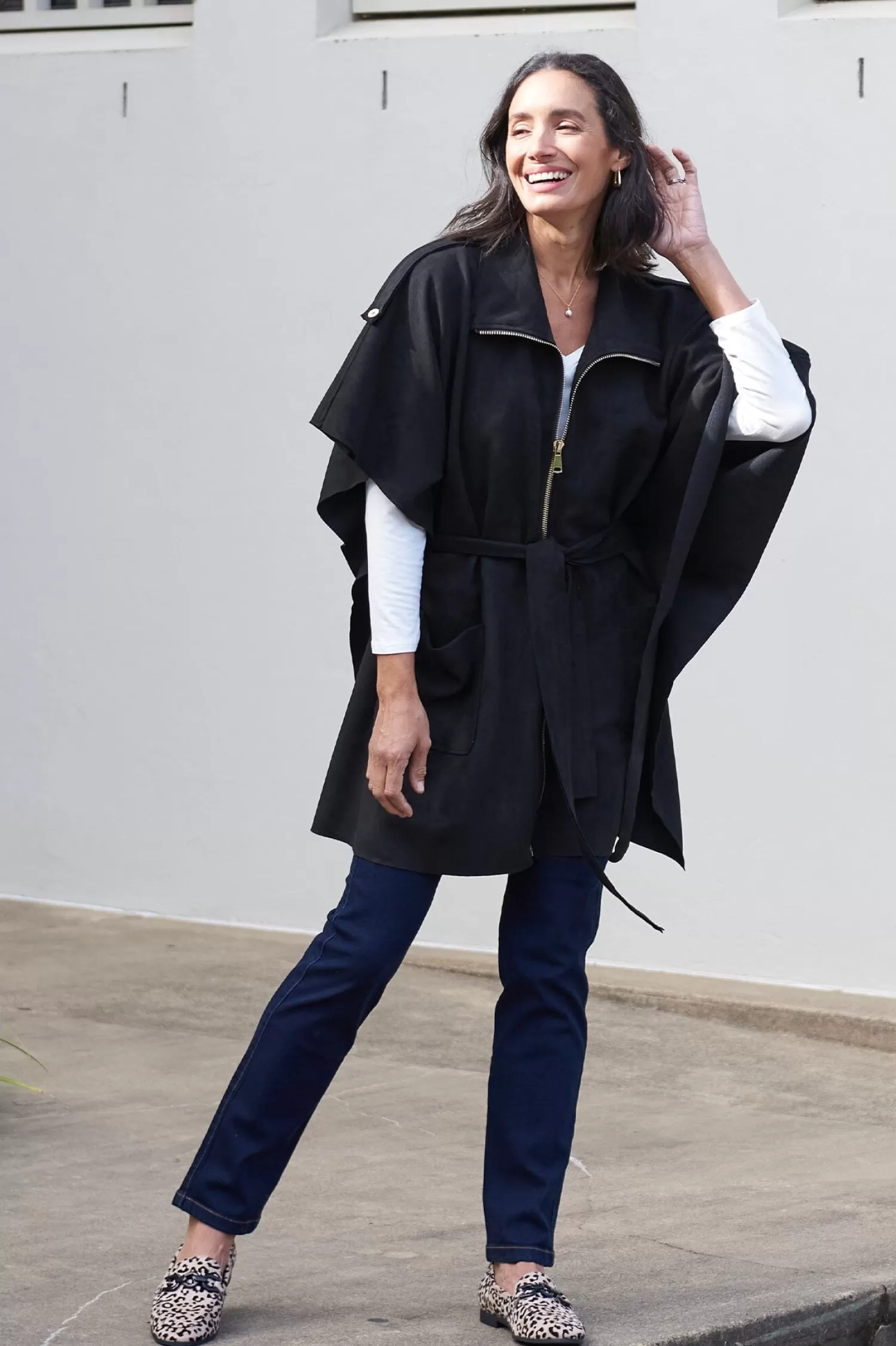 Carolina Capes & Kaftans*Emily Cape Black