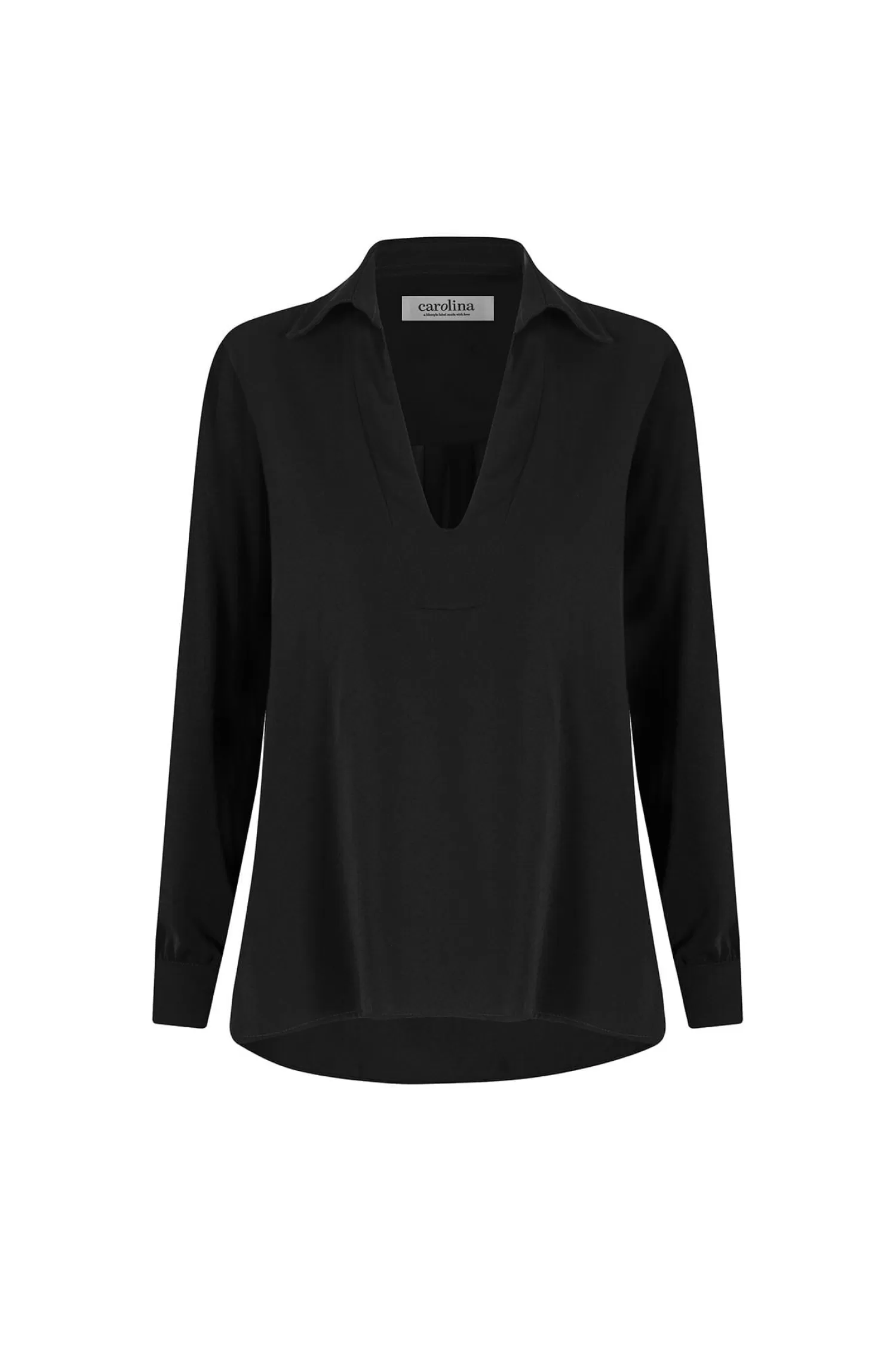 Carolina Long Sleeve*Gillian Collared Shirt Black