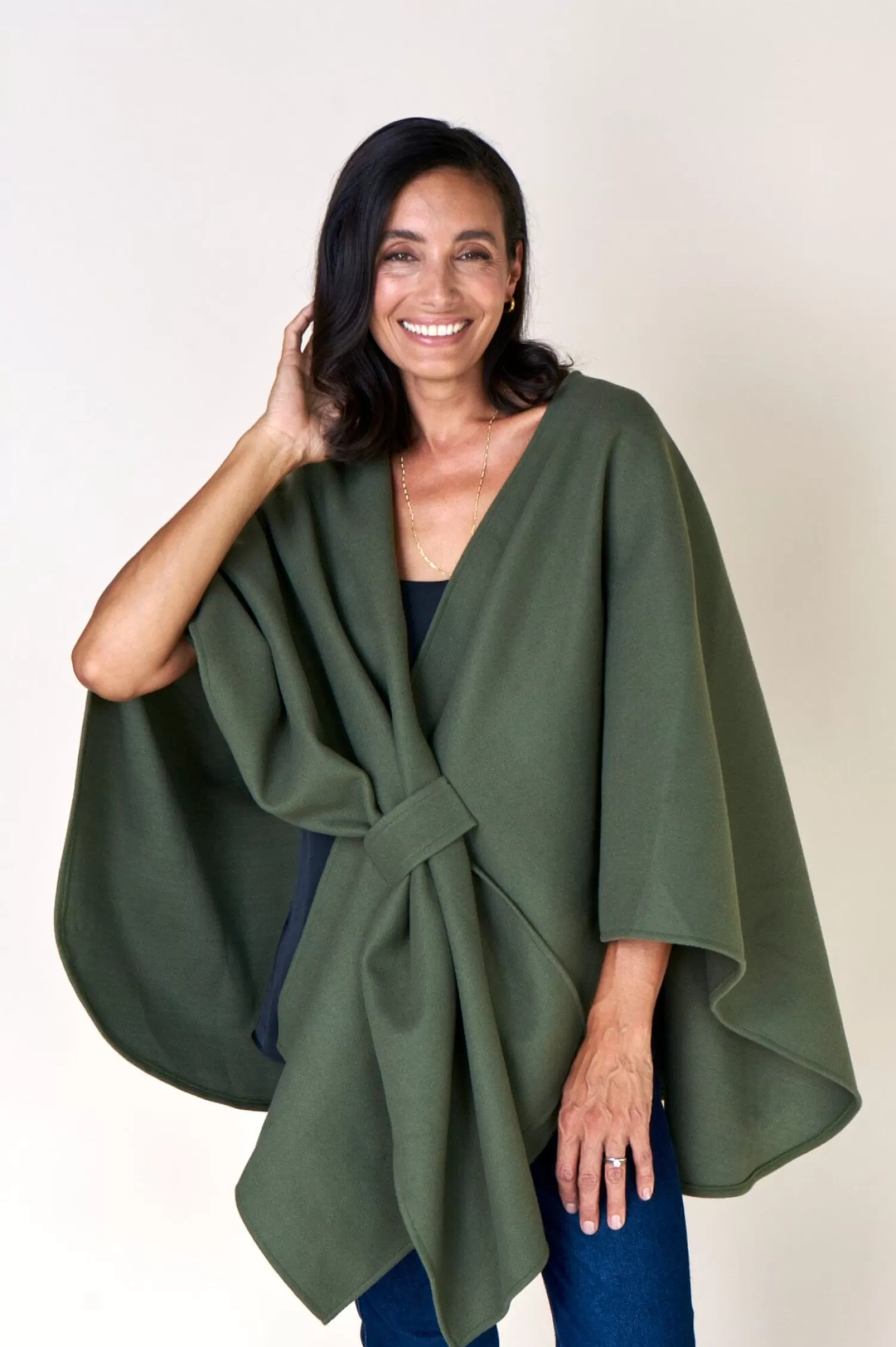 Carolina Capes & Kaftans | Jackets*Grace Cape Olive