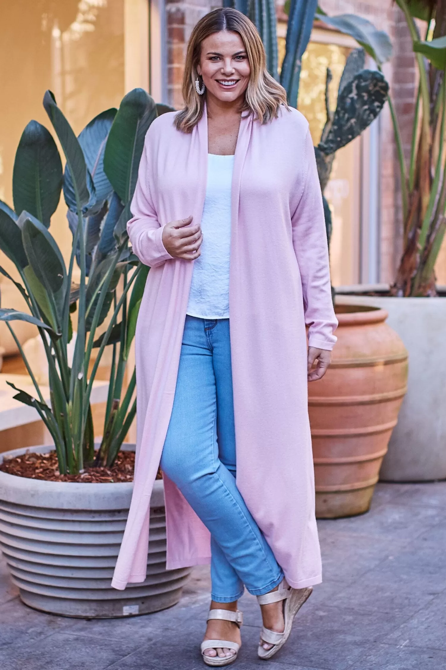 Carolina Knitwear*Gracelyn Cardigan Pink