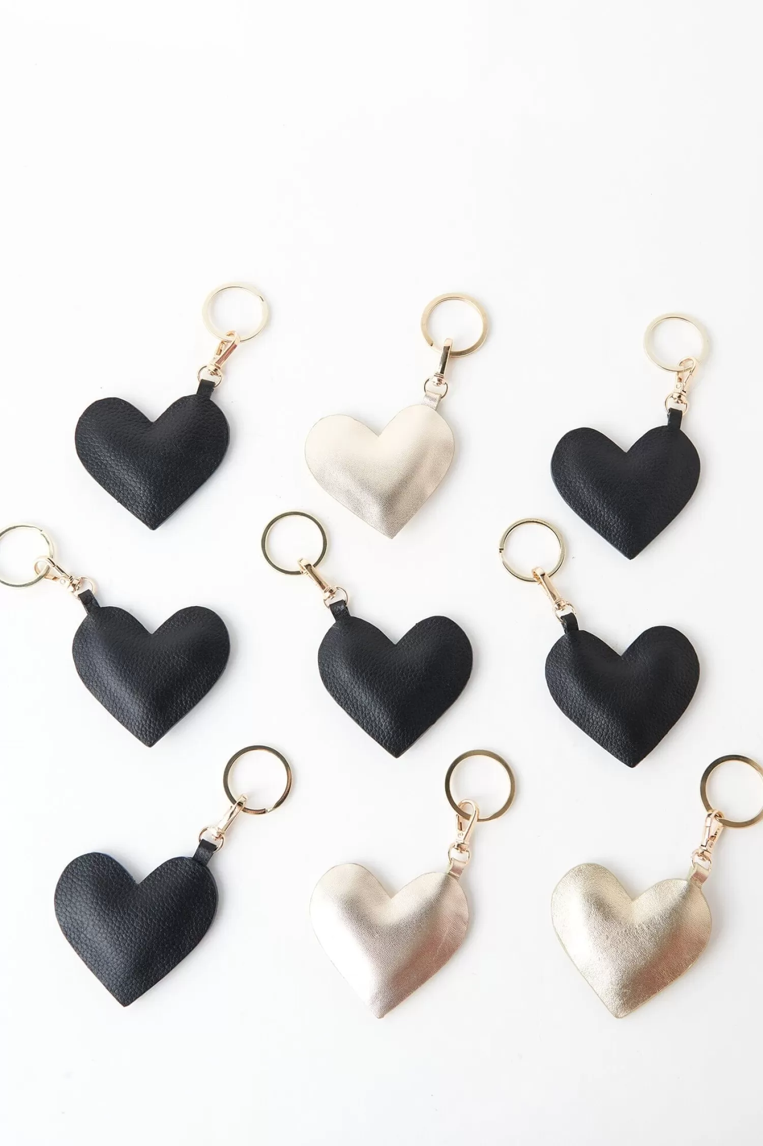 Carolina Travel Accessories | Travel Accessories*Heart Keyring Soft Leather Black