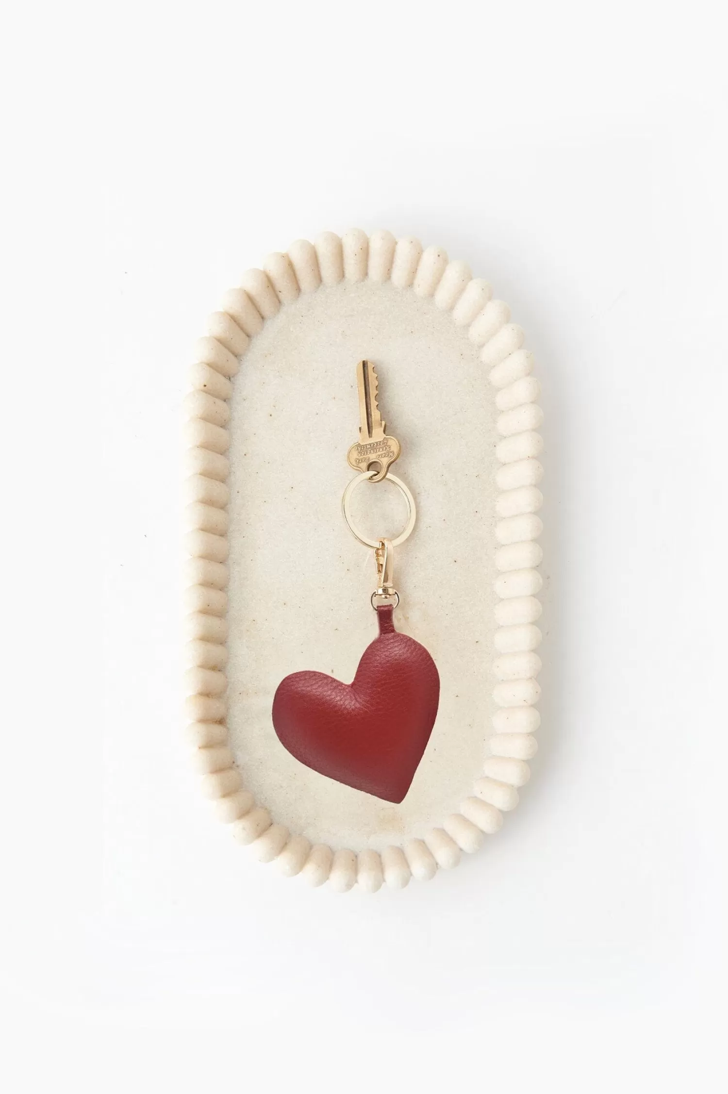 Carolina Travel Accessories | Travel Accessories*Heart Keyring Soft Leather Red