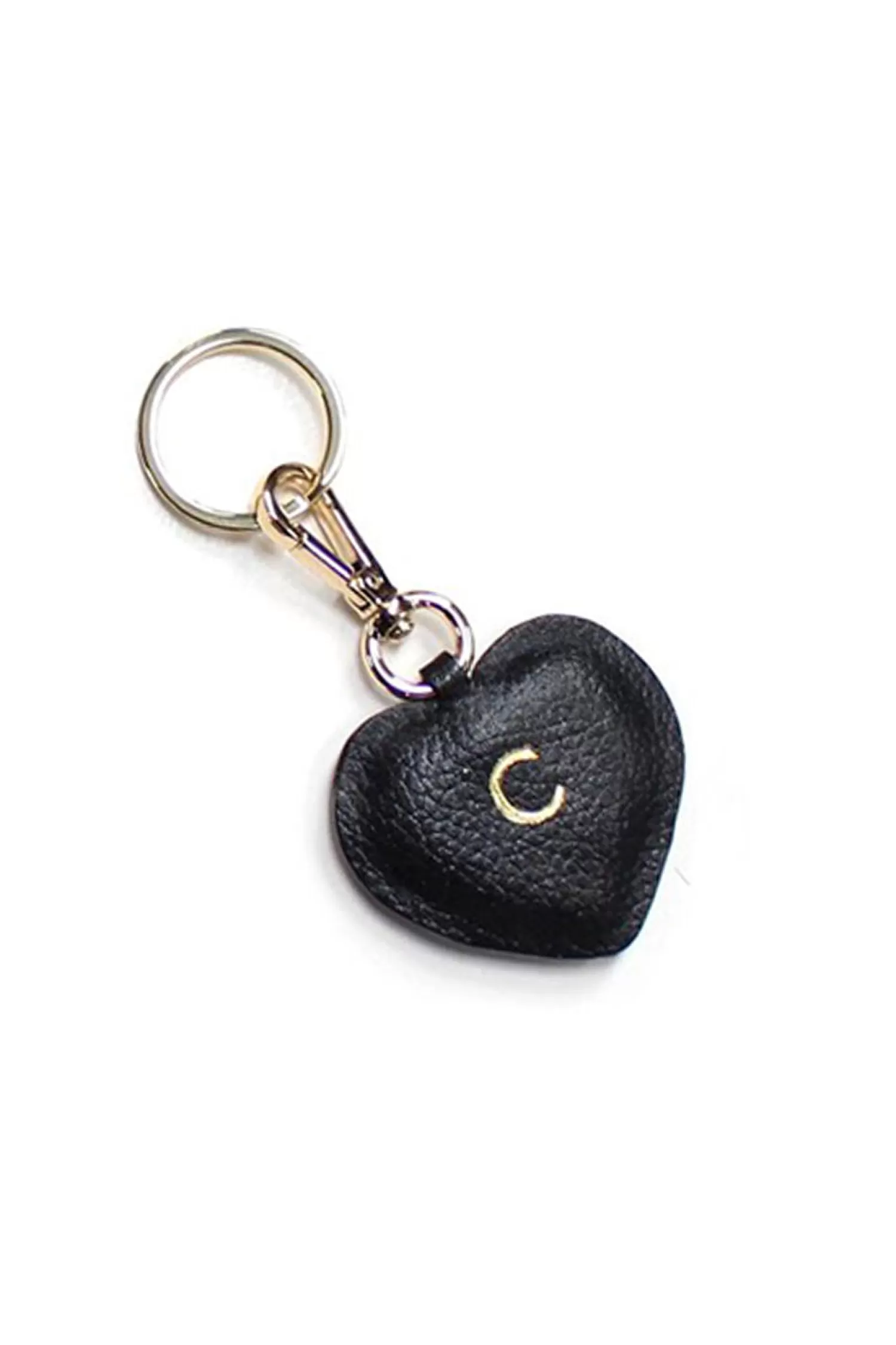 Carolina Travel Accessories | Travel Accessories*Heart Leather Keyring Black