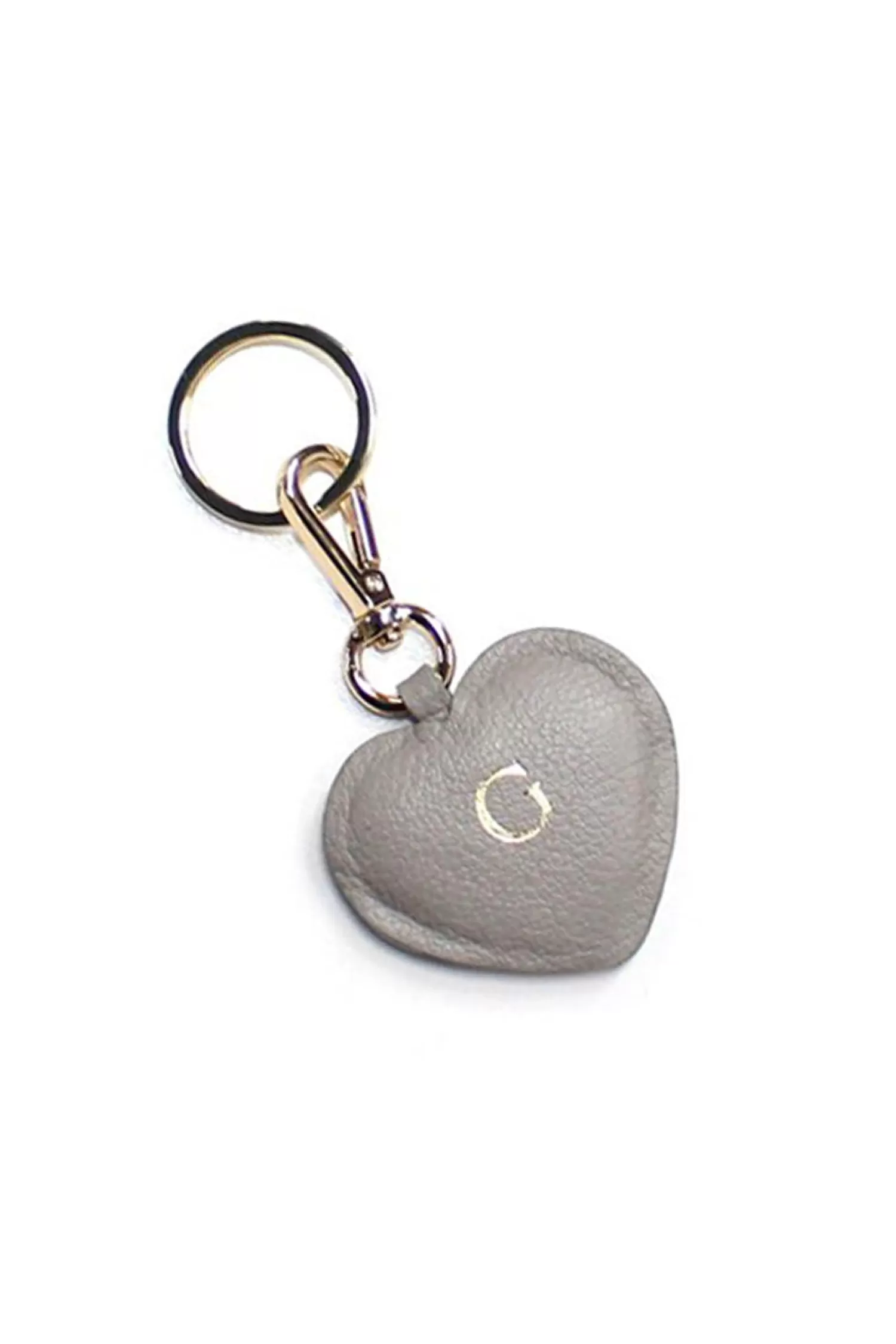 Carolina Travel Accessories | Travel Accessories*Heart Leather Keyring Grey