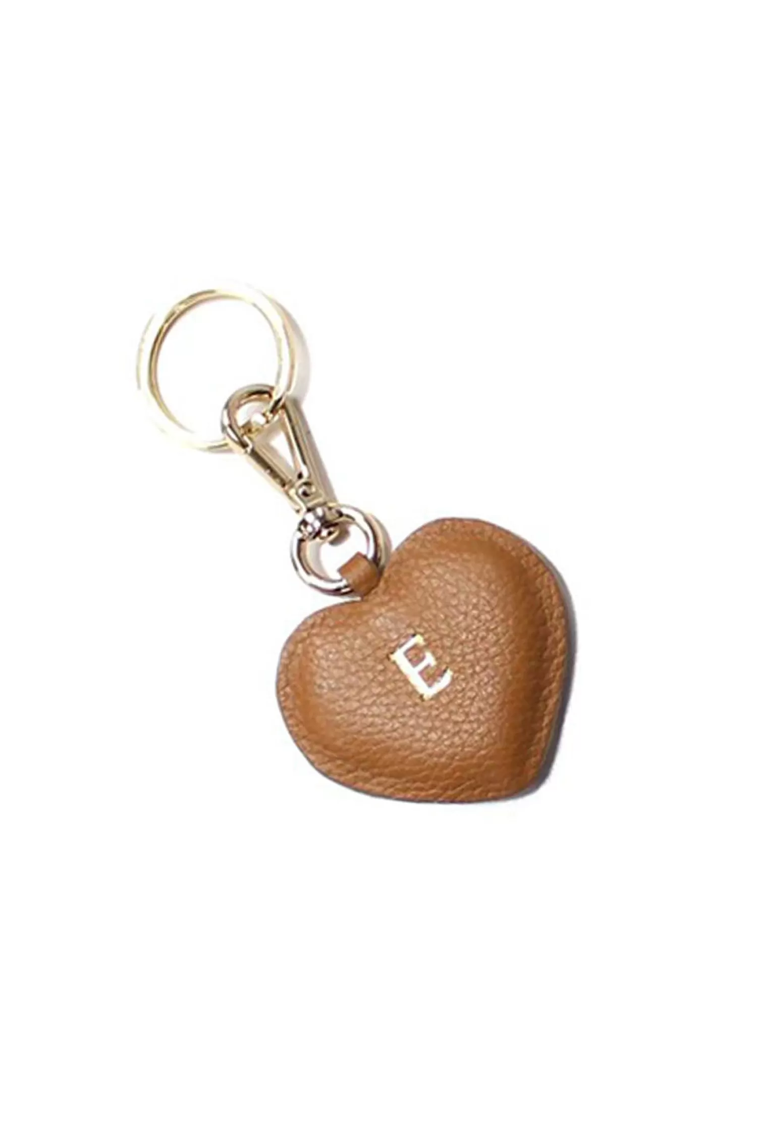 Carolina Travel Accessories | Travel Accessories*Heart Leather Keyring Tan