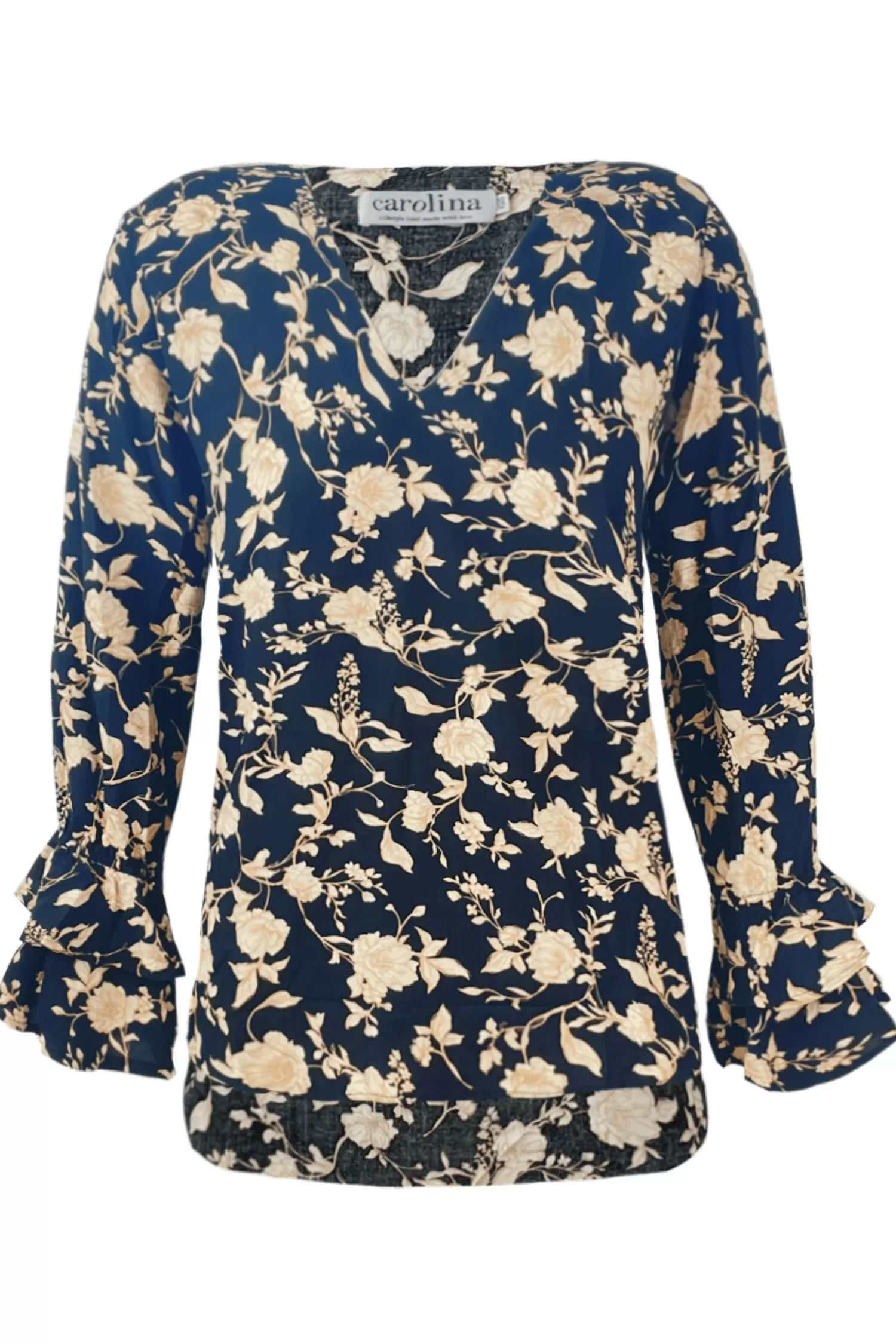 Carolina Long Sleeve*Jada Floral Long Sleeve Top Black