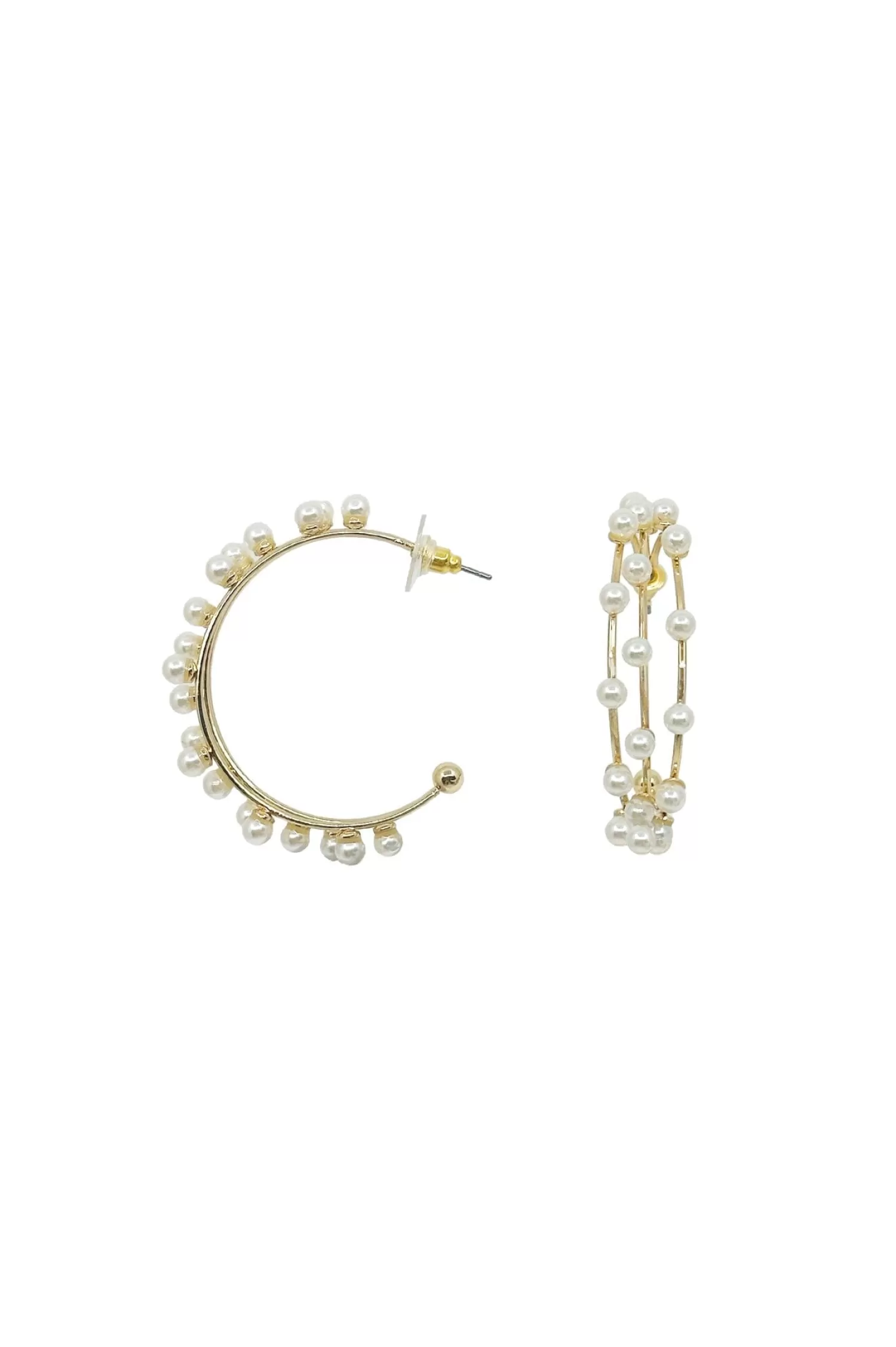 Carolina Earrings*Jasmyne Pearl Earrings Gold