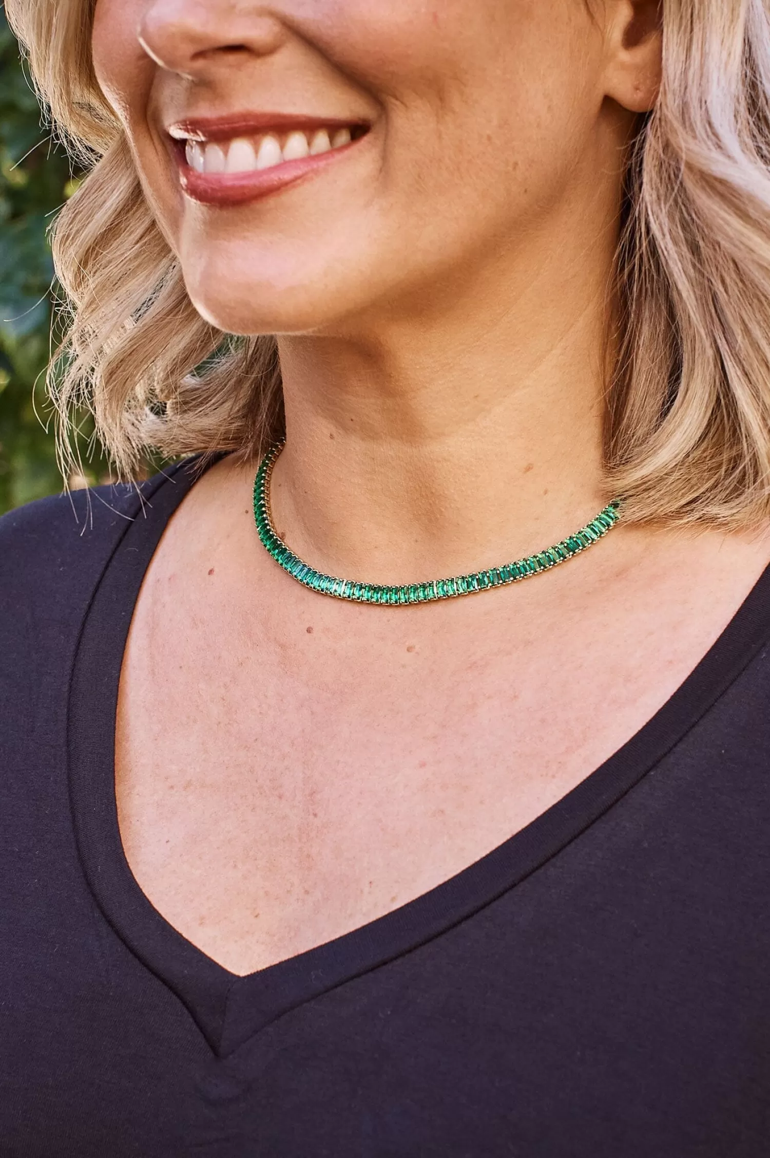 Carolina Necklaces*Josephine Choker Emerald