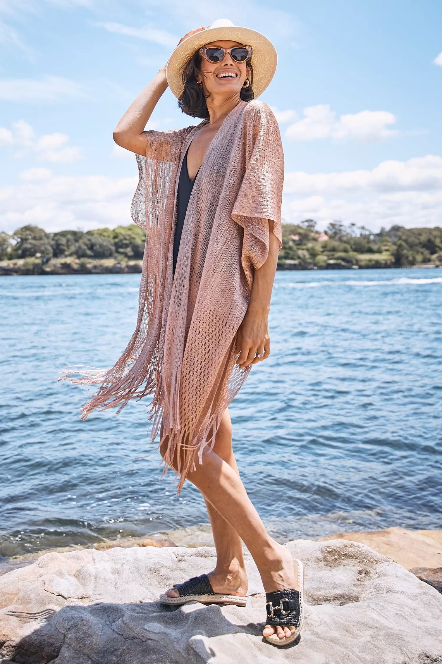 Carolina Capes & Kaftans*Kaia Cape Rose Gold