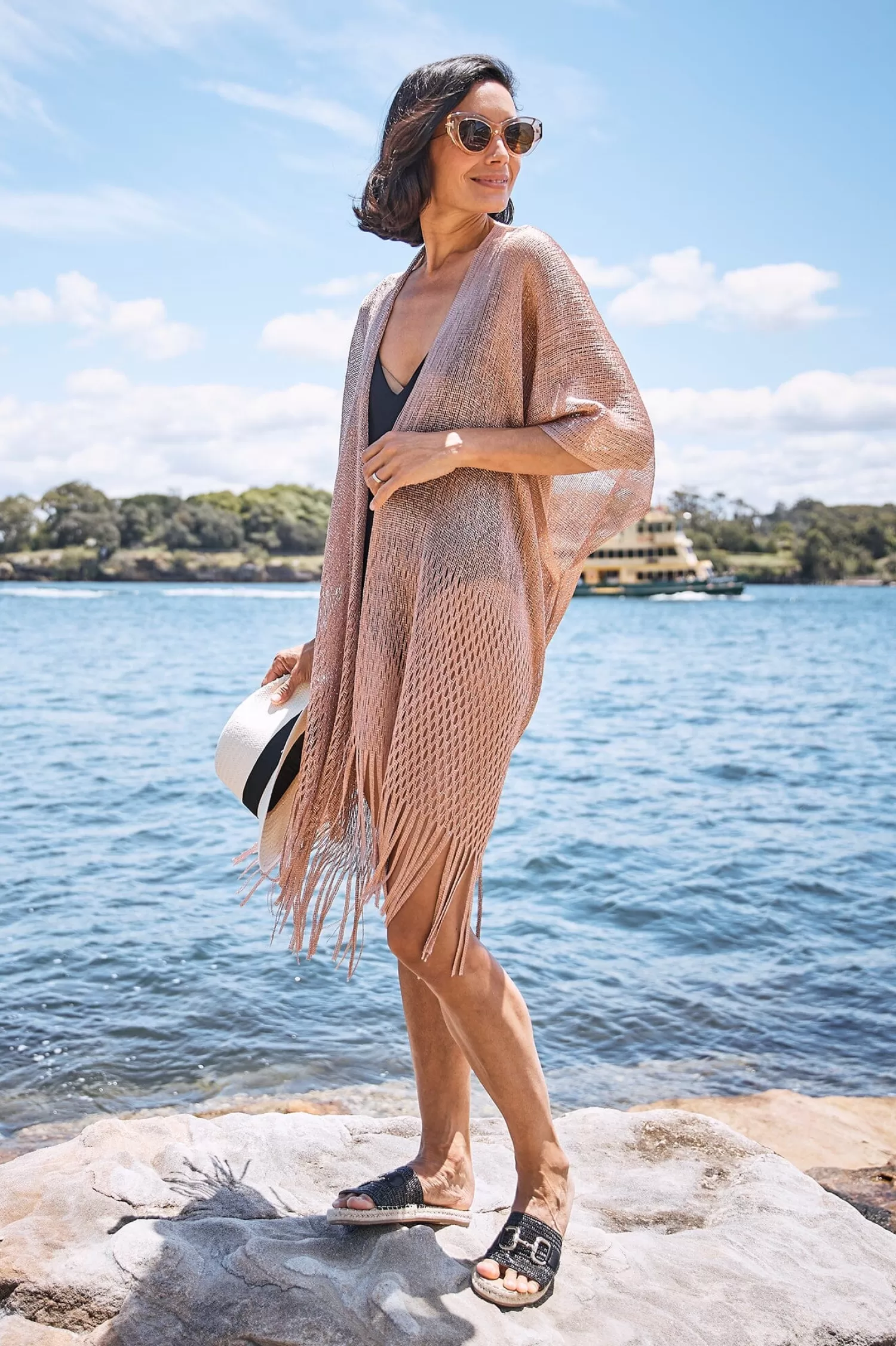 Carolina Capes & Kaftans*Kaia Cape Rose Gold