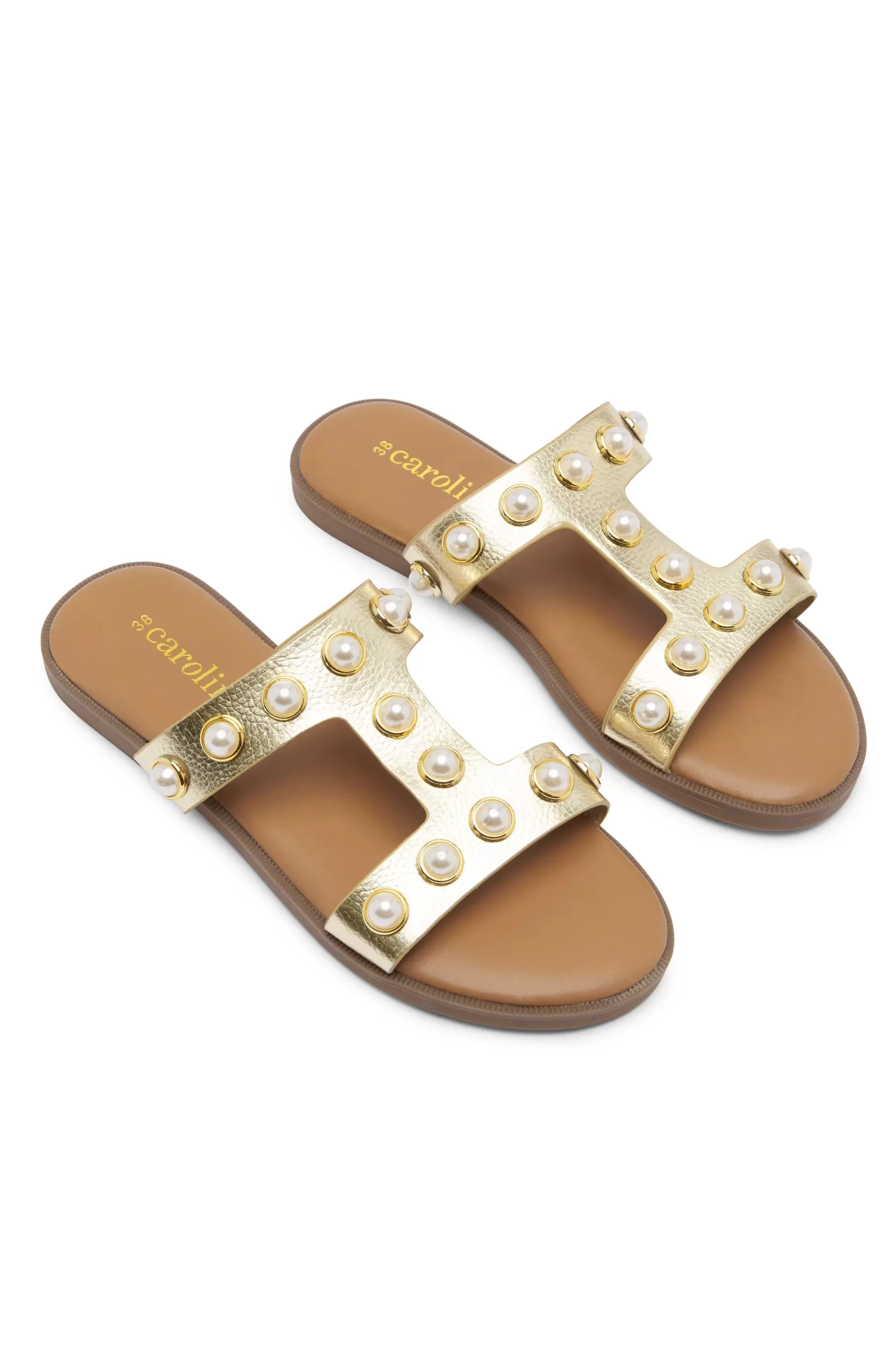 Carolina Slides And Sandles*Kali Slides Gold