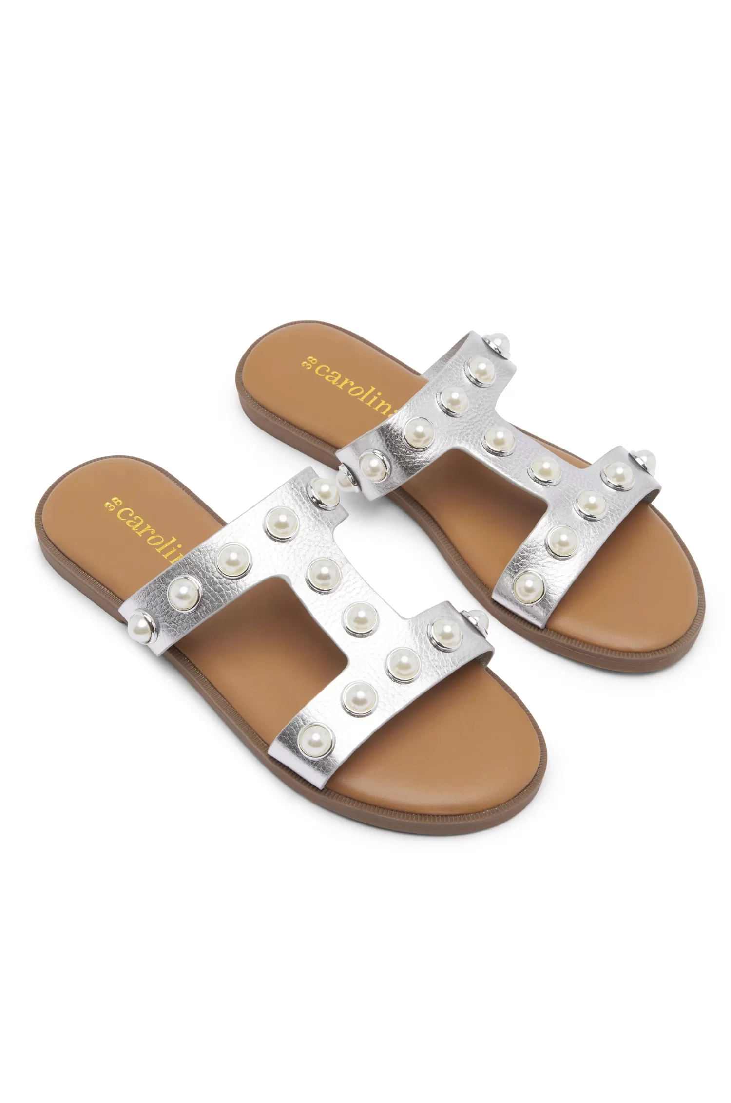 Carolina Slides And Sandles*Kali Slides Silver