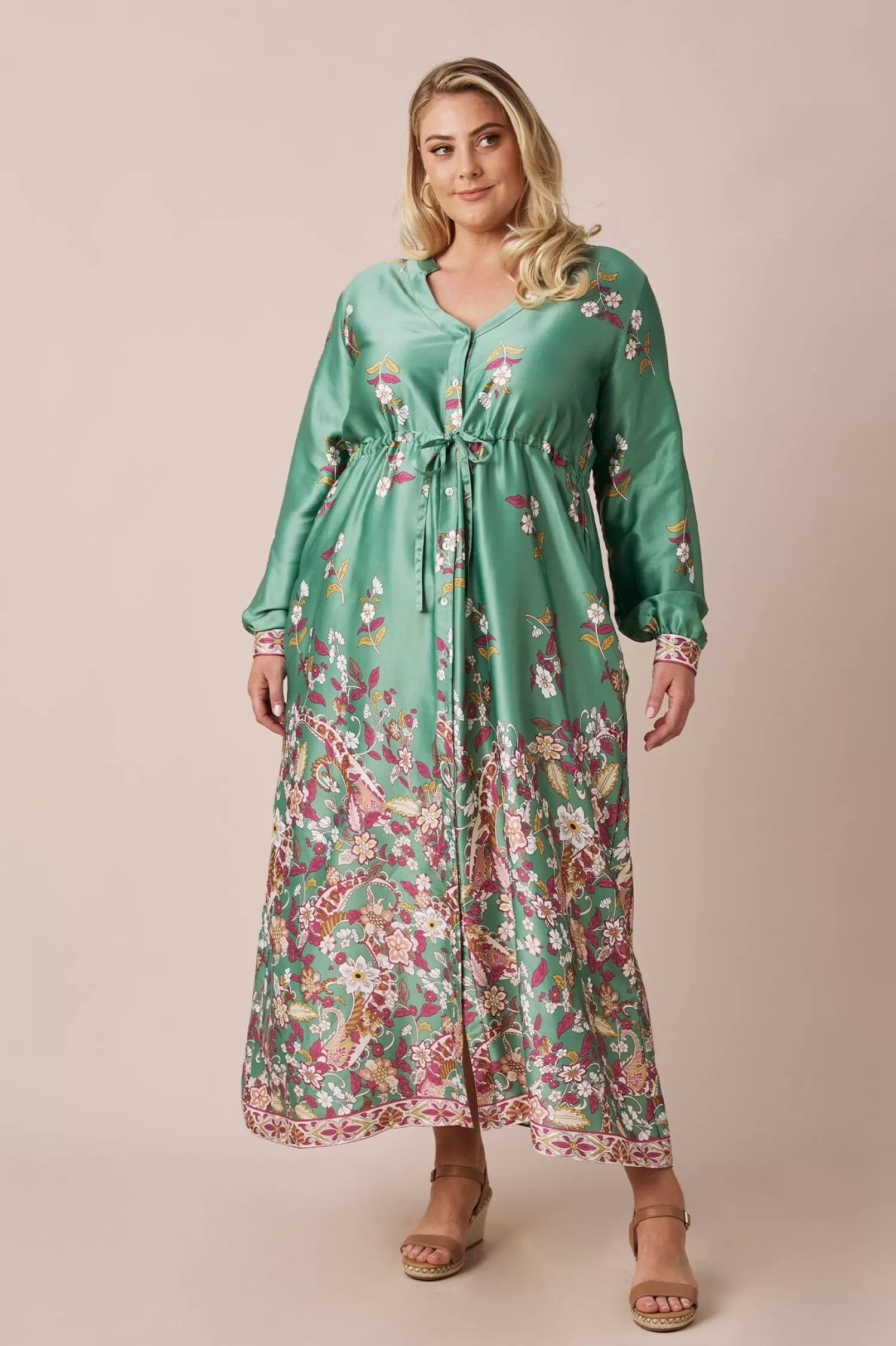 Carolina Long Sleeve*Laurie Print Dress