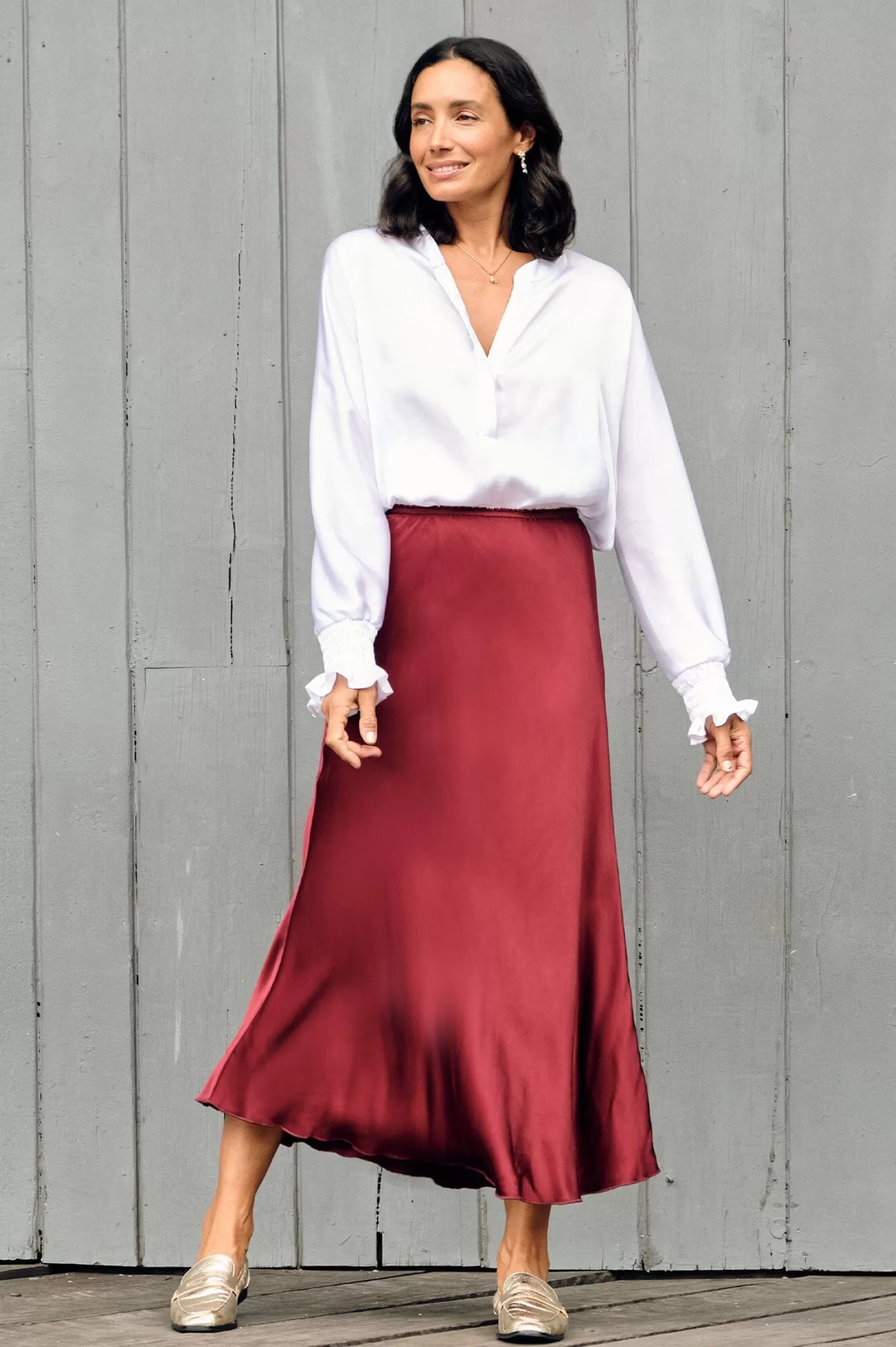 Carolina Skirts*Lauryn Skirt Burgundy