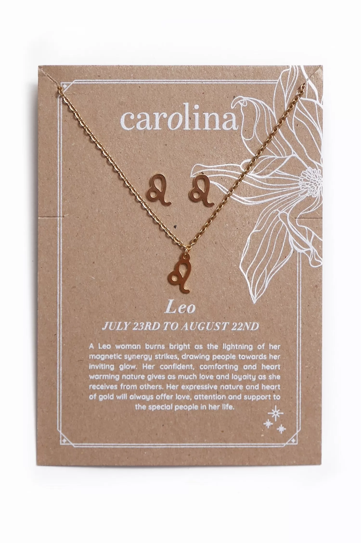 Carolina Necklaces*Leo Zodiac Necklace & Earring Set