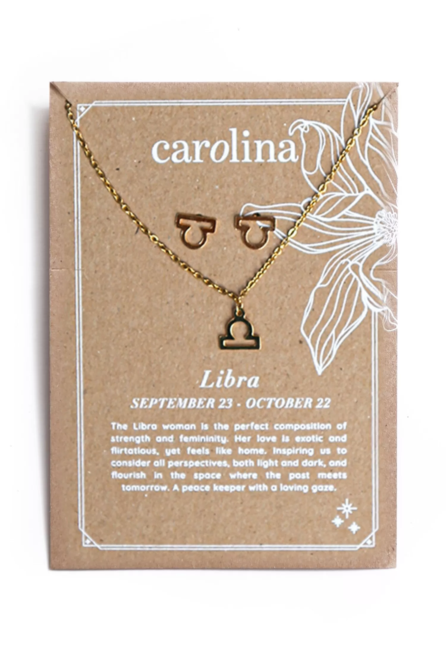 Carolina Necklaces*Libra Zodiac Necklace & Earring Set