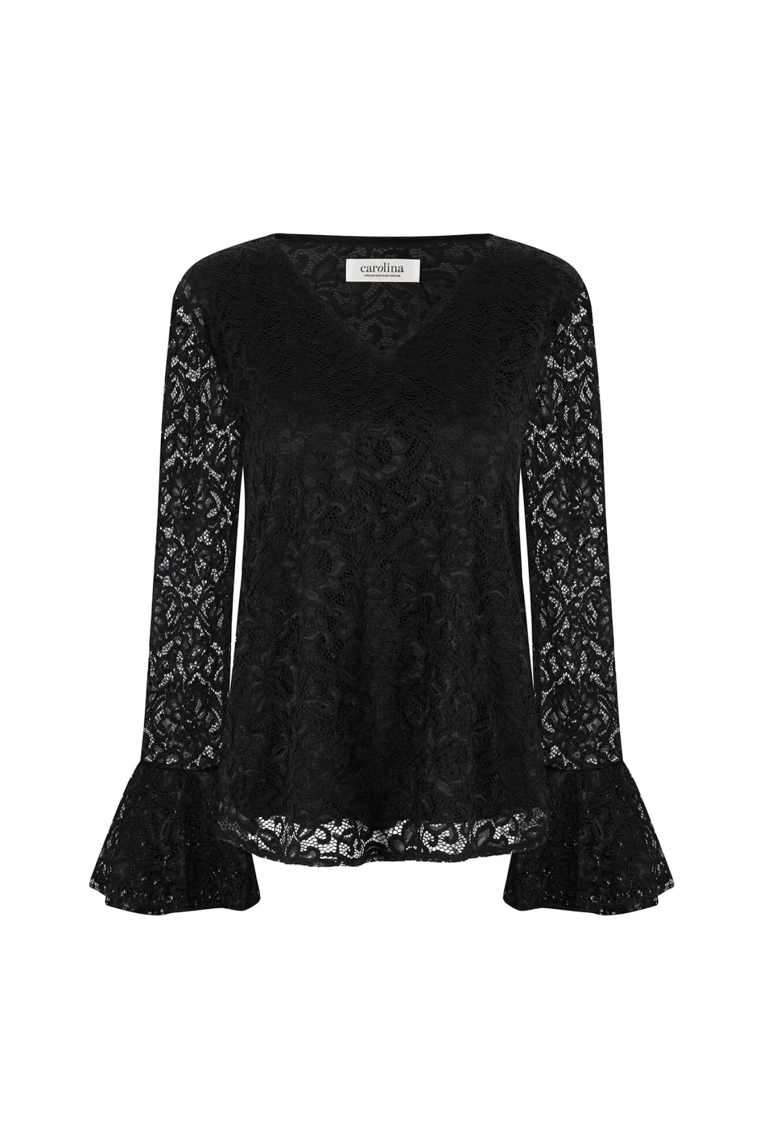 Carolina Long Sleeve*Lorna Long Sleeve Lace Top Black