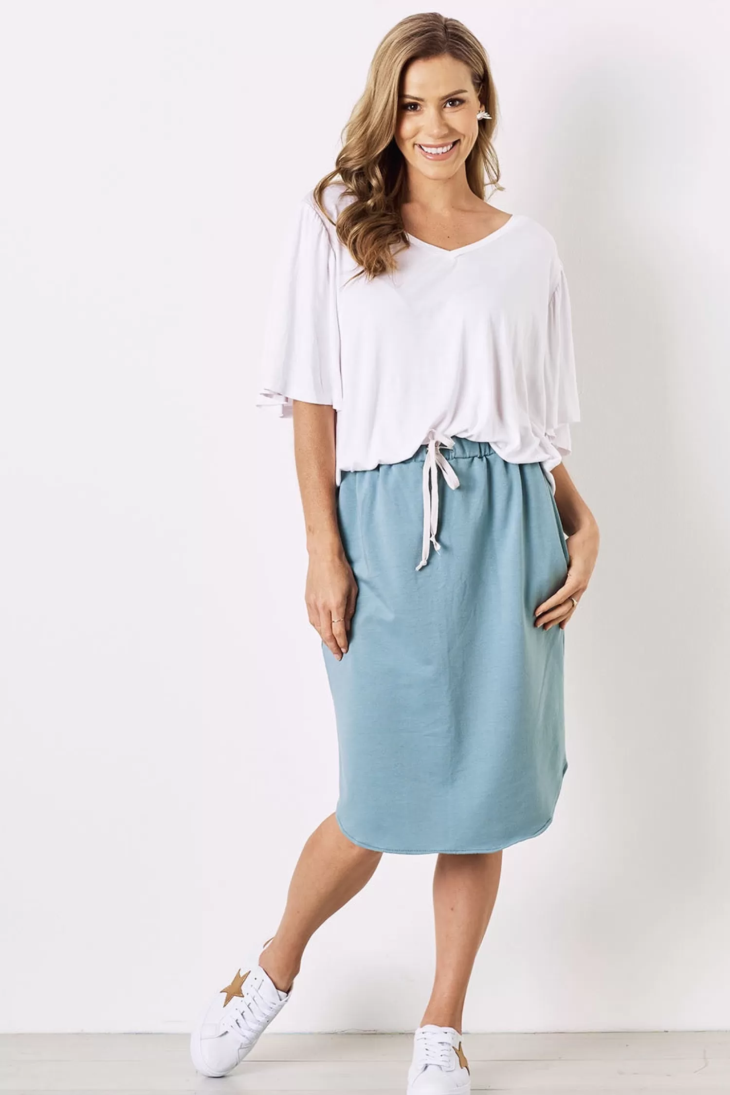 Carolina Loungewear*Loungewear Skirt Aloe