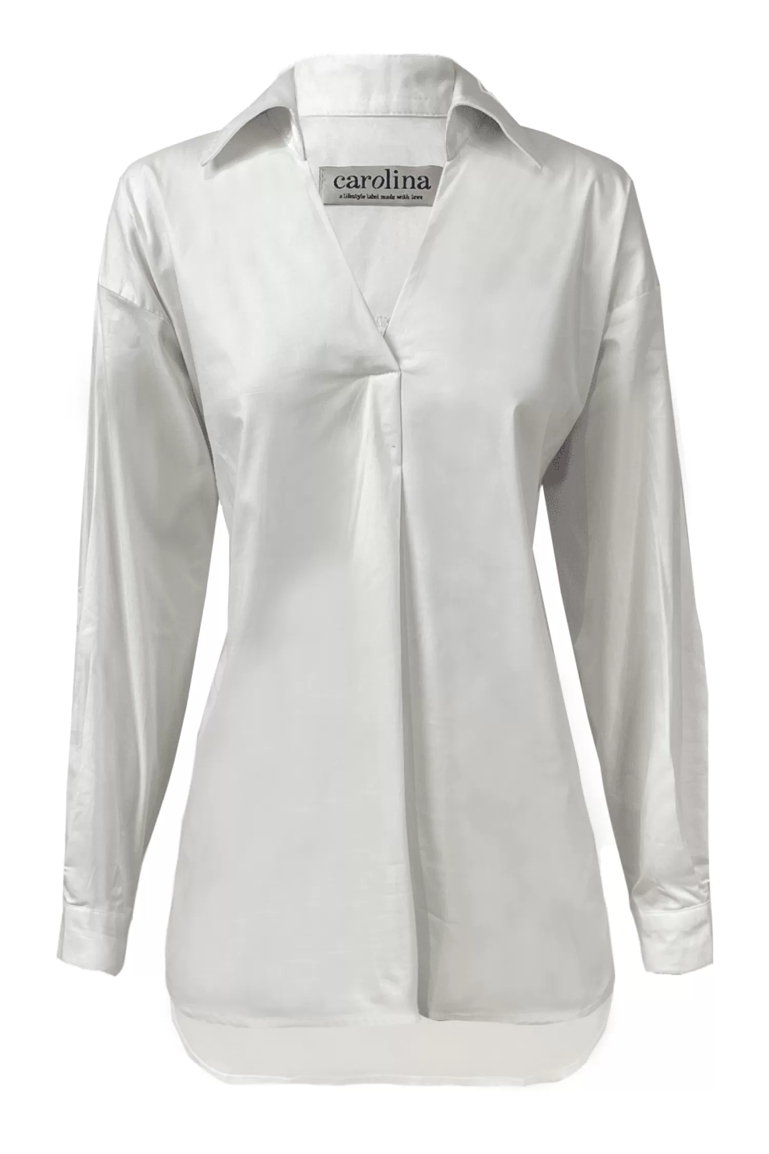 Carolina Long Sleeve*Lynette Collared Long Sleeve Shirt White